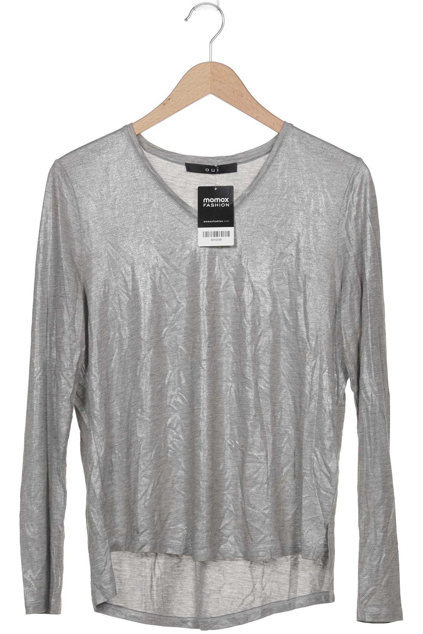 

Oui Damen Langarmshirt, grau, Gr. 38
