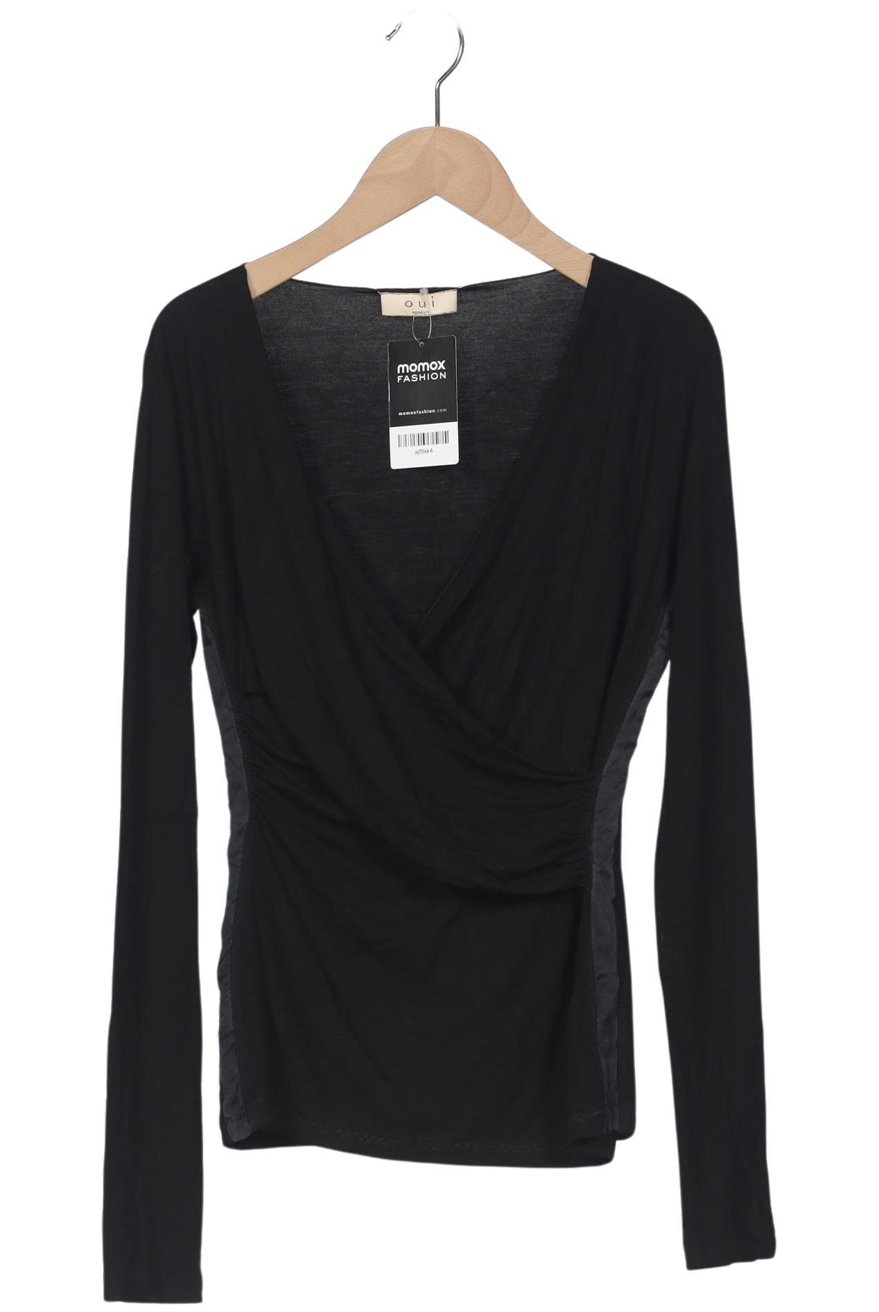 

Oui Damen Langarmshirt, schwarz, Gr. 38