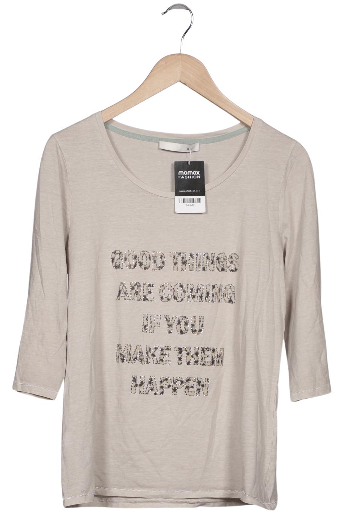 

Oui Damen Langarmshirt, beige, Gr. 40