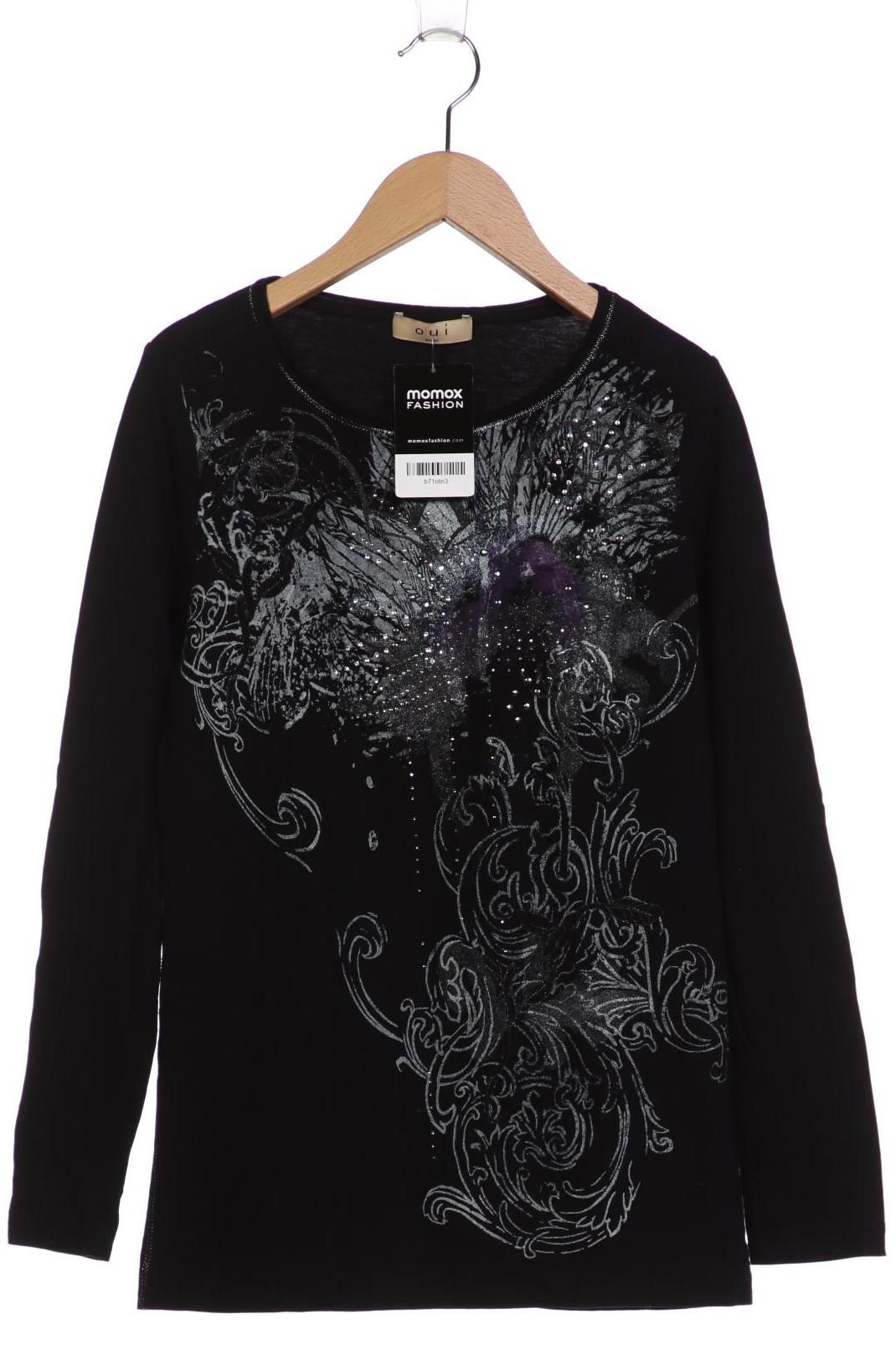 

Oui Damen Langarmshirt, schwarz, Gr. 38