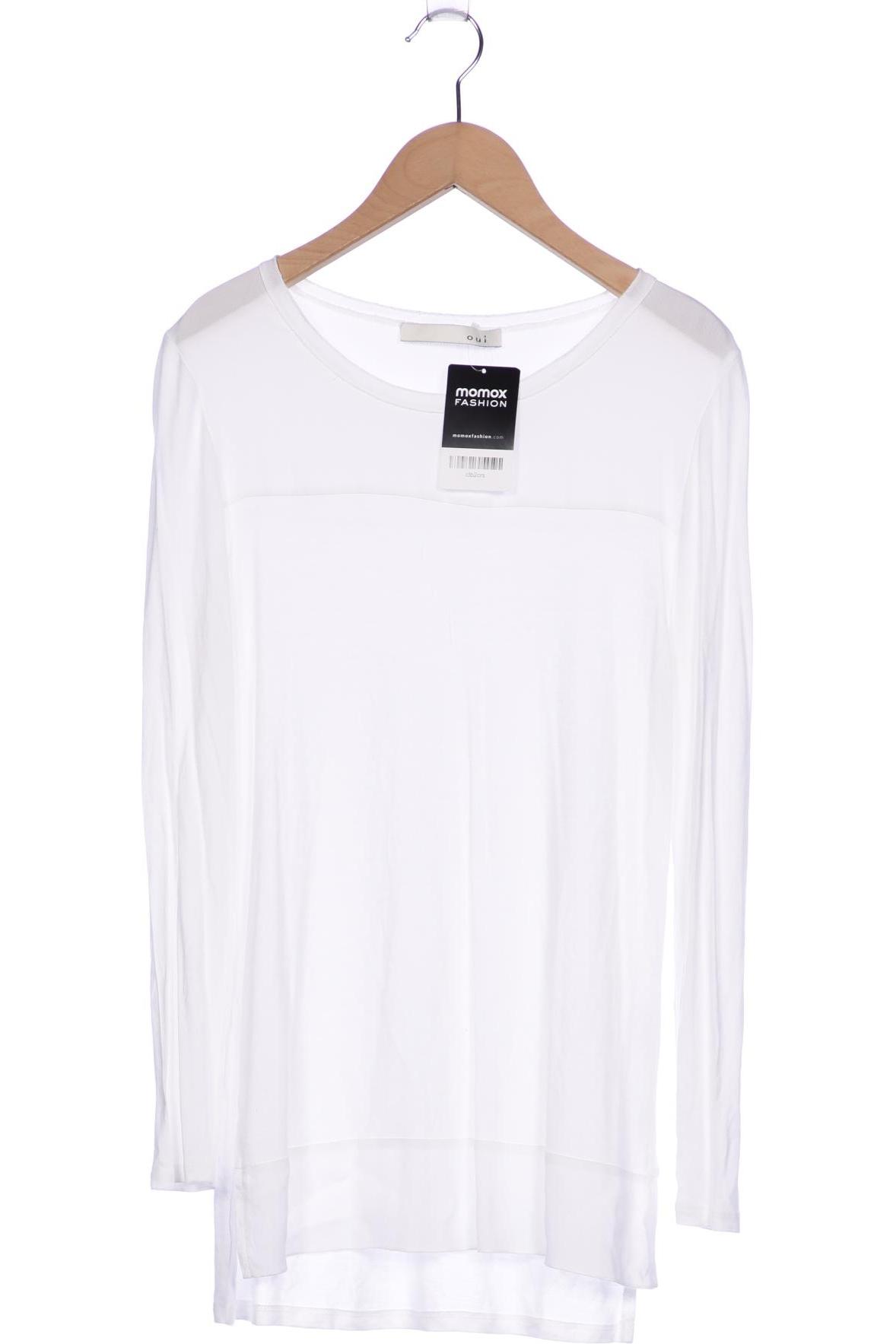 

Oui Damen Langarmshirt, weiß, Gr. 34