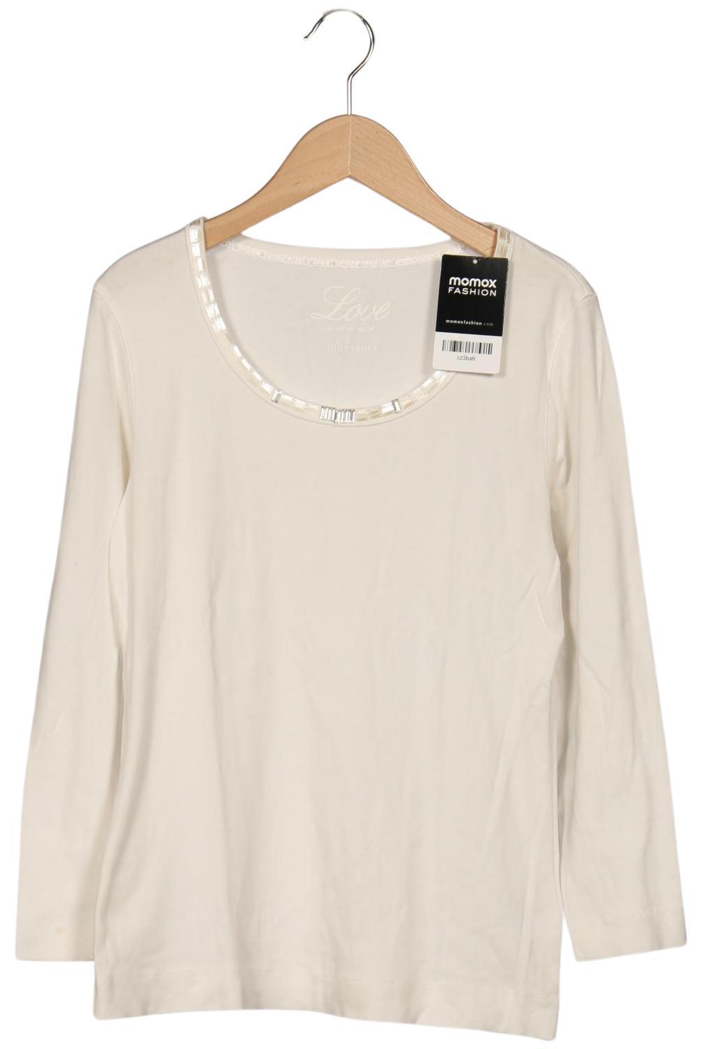 

Oui Damen Langarmshirt, weiß, Gr. 38