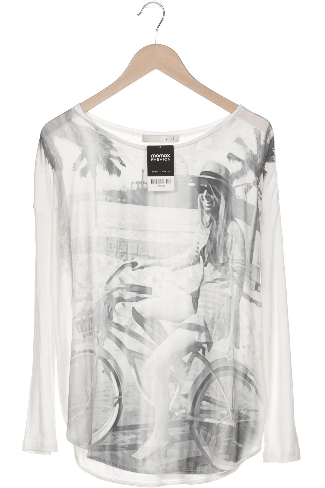 

Oui Damen Langarmshirt, weiß, Gr. 38
