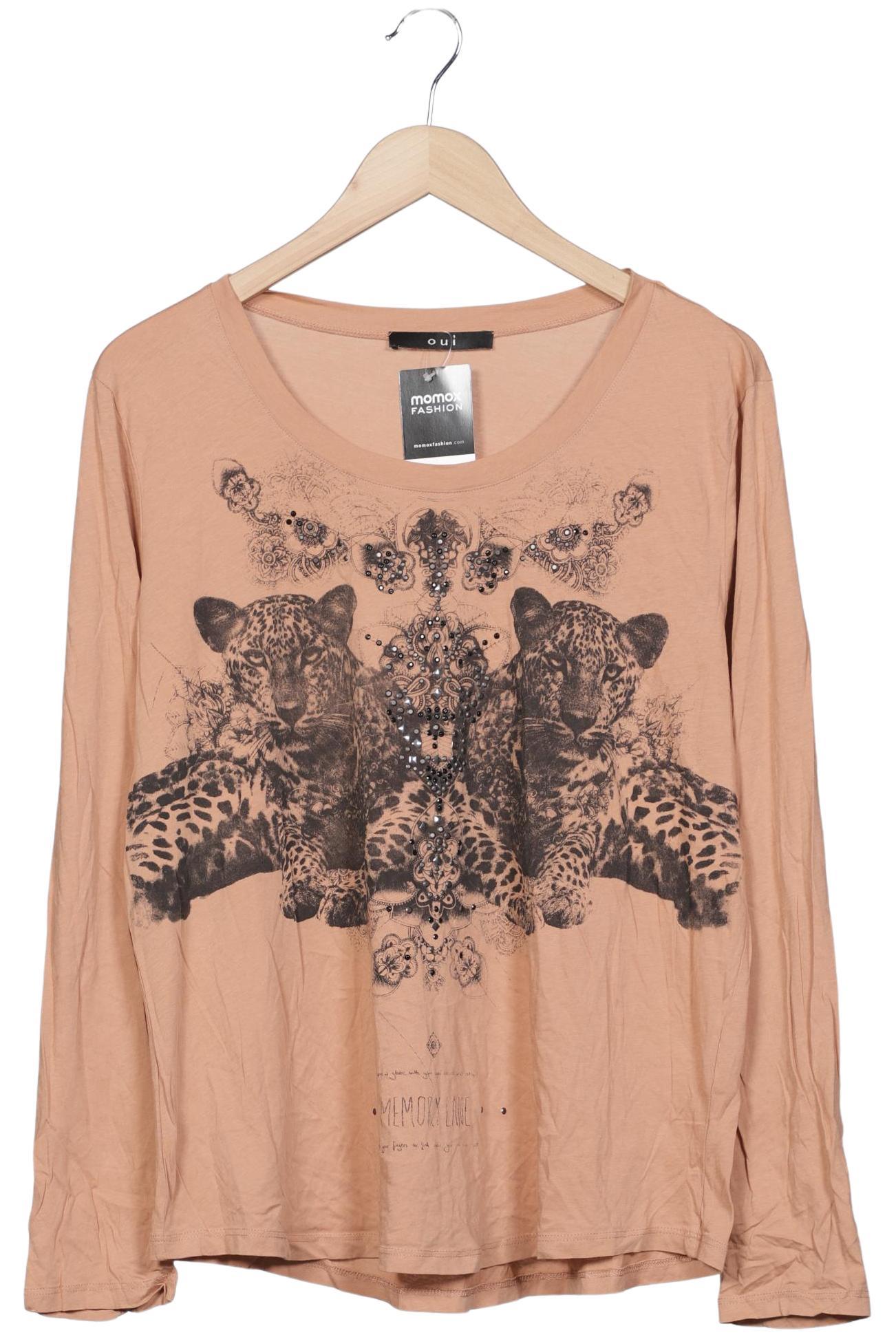 

Oui Damen Langarmshirt, beige, Gr. 46