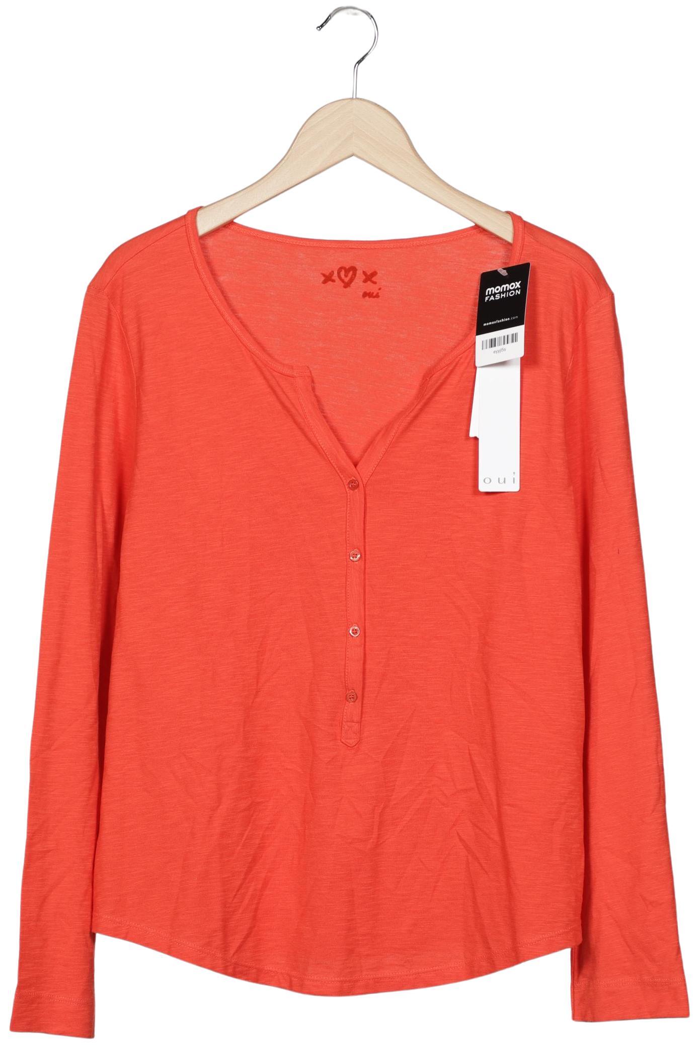 

Oui Damen Langarmshirt, orange, Gr. 44