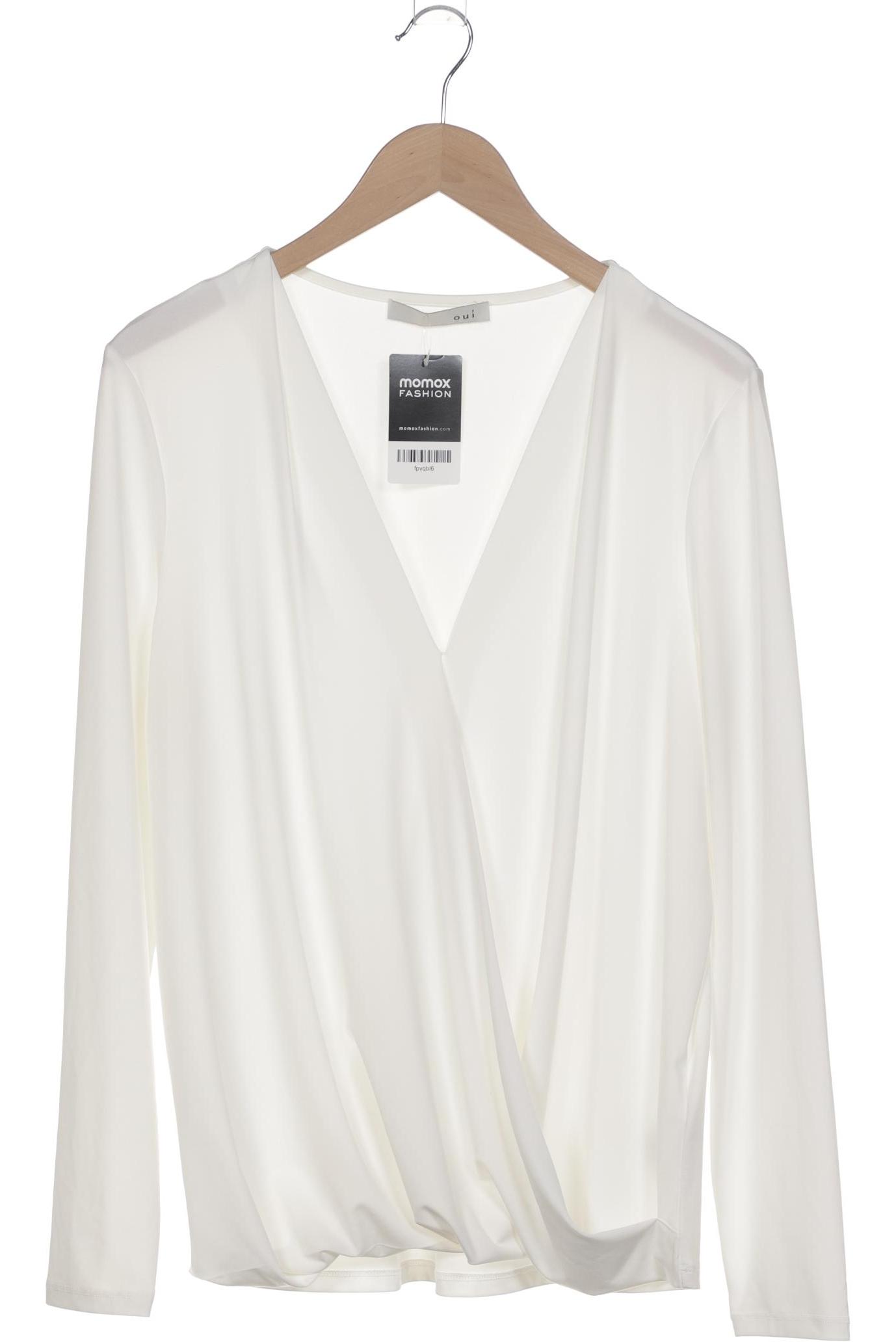 

Oui Damen Langarmshirt, weiß, Gr. 42
