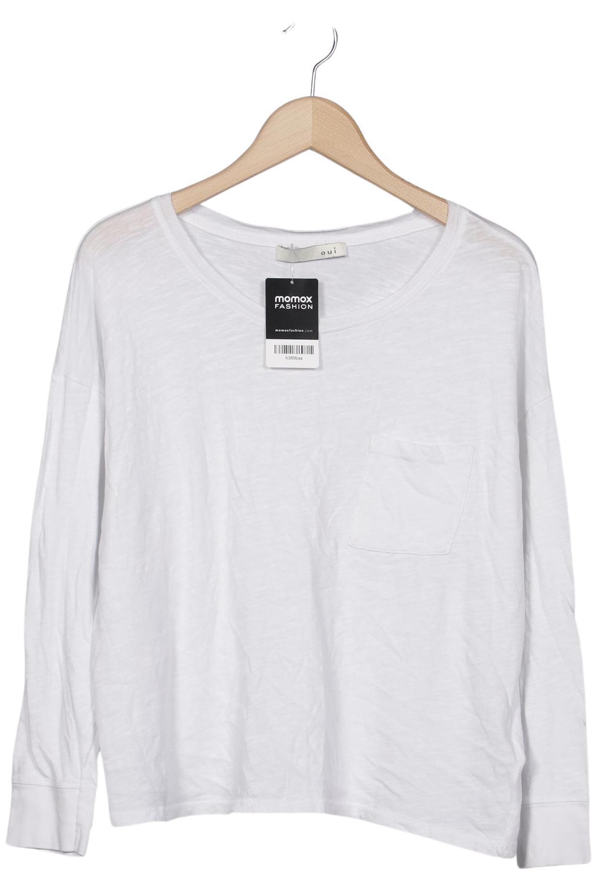 

Oui Damen Langarmshirt, weiß, Gr. 38