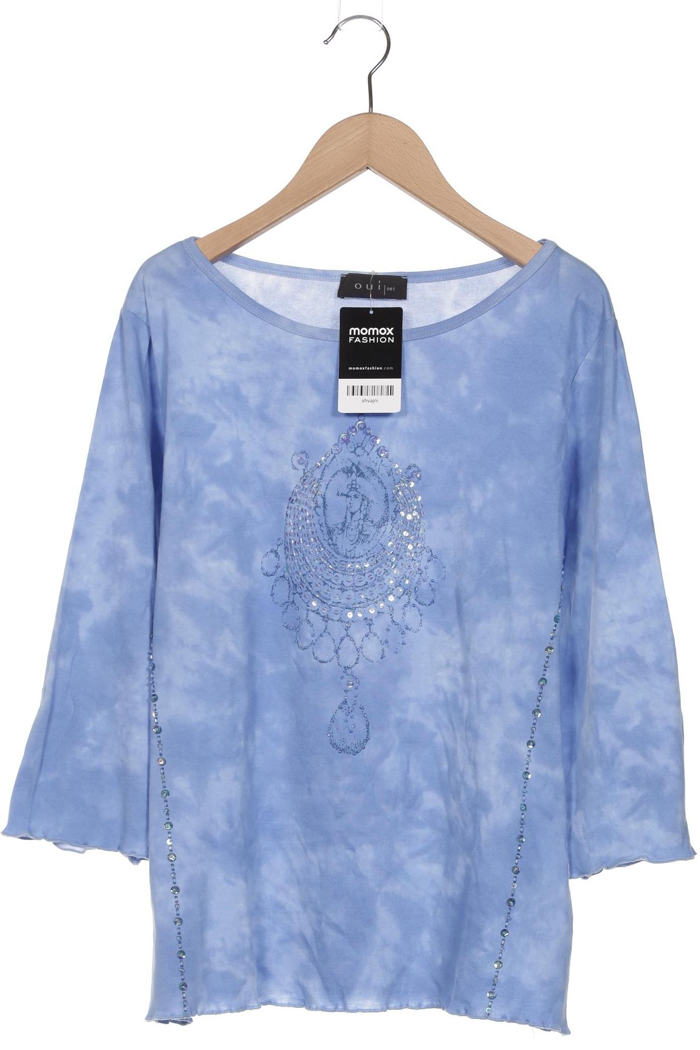

Oui Damen Langarmshirt, blau, Gr. 44