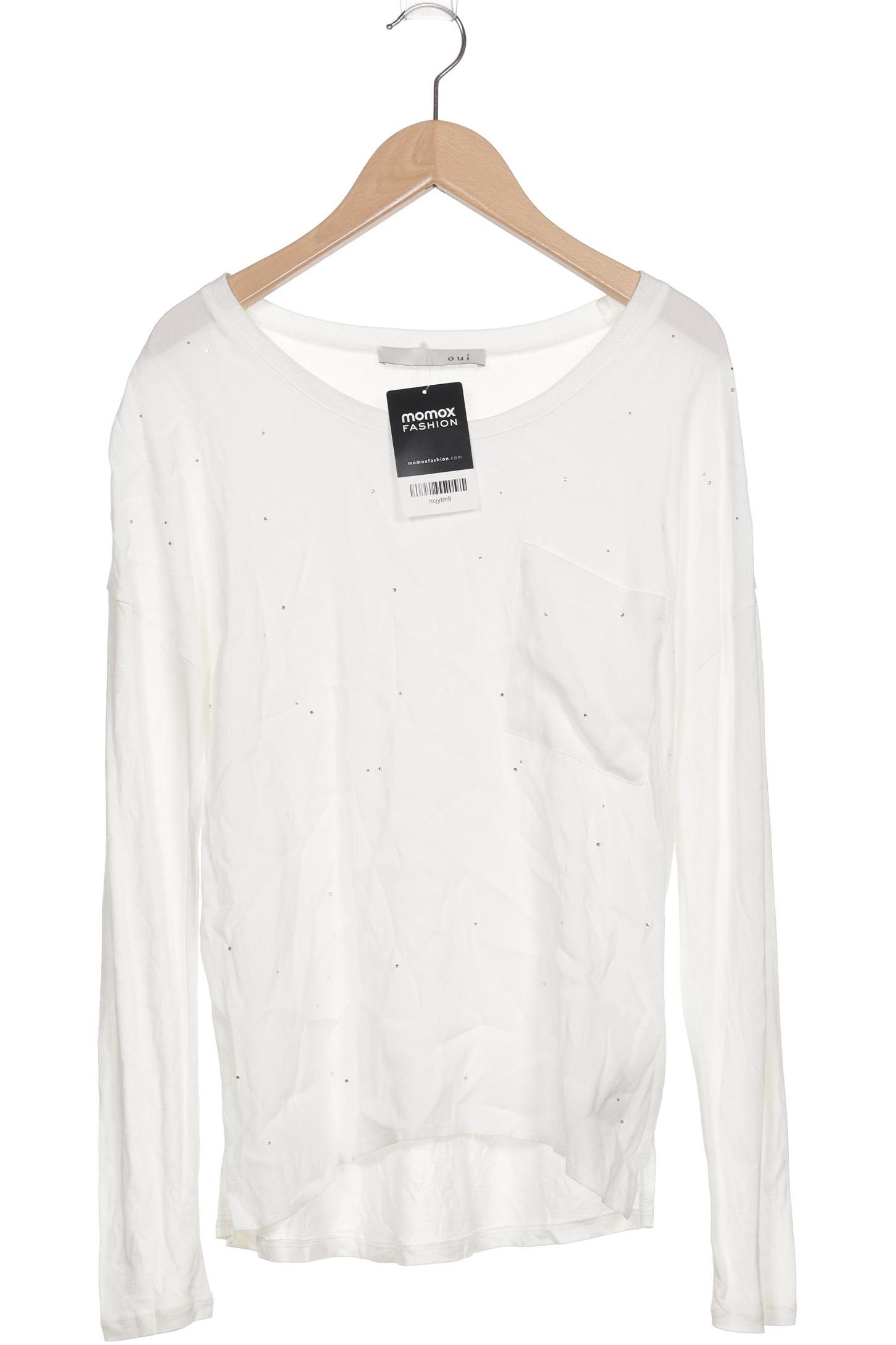 

Oui Damen Langarmshirt, weiß, Gr. 36