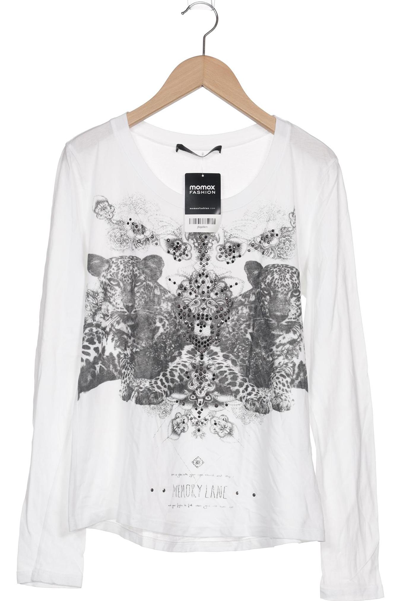 

Oui Damen Langarmshirt, weiß, Gr. 38