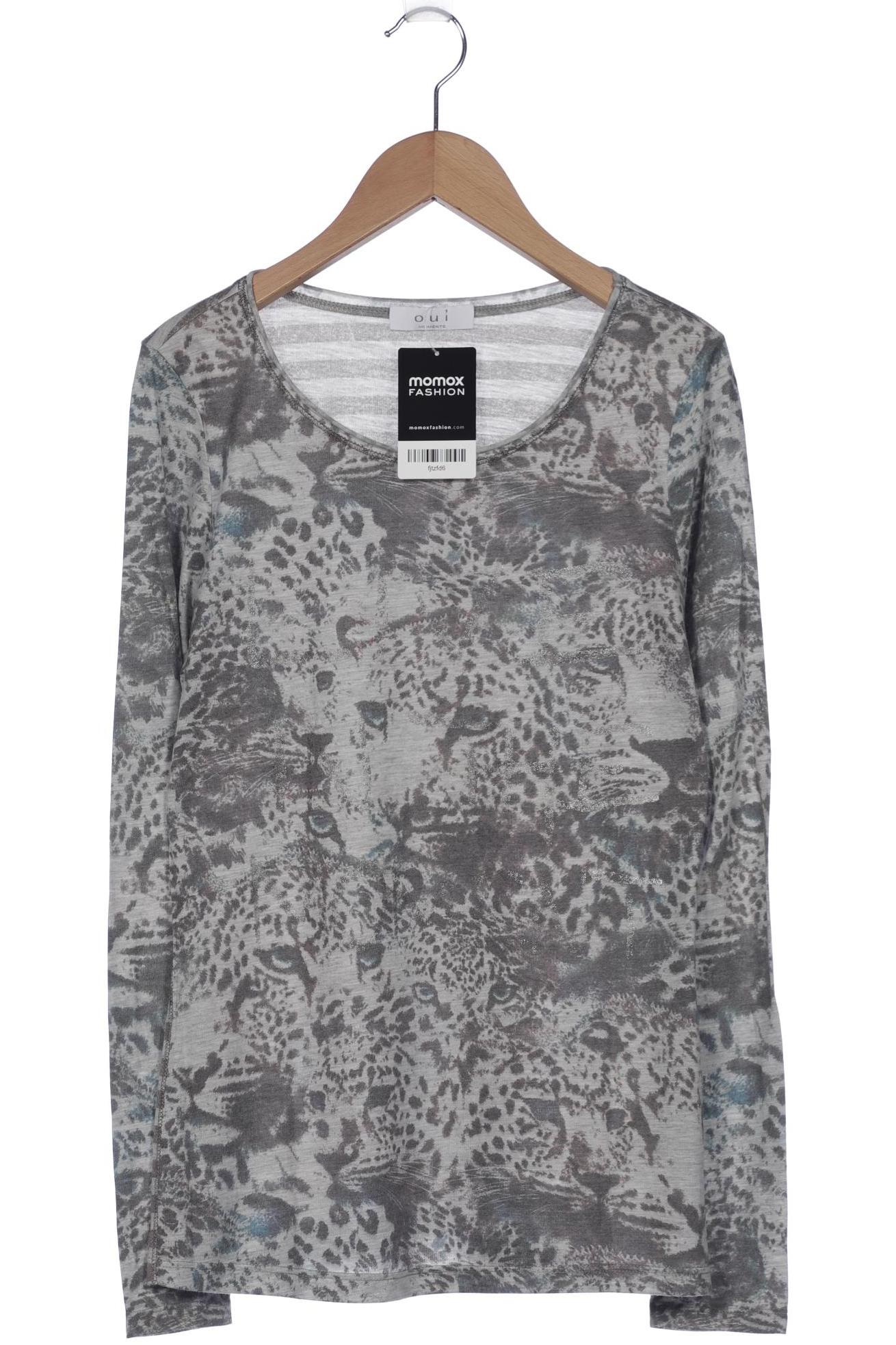 

Oui Damen Langarmshirt, grau, Gr. 34