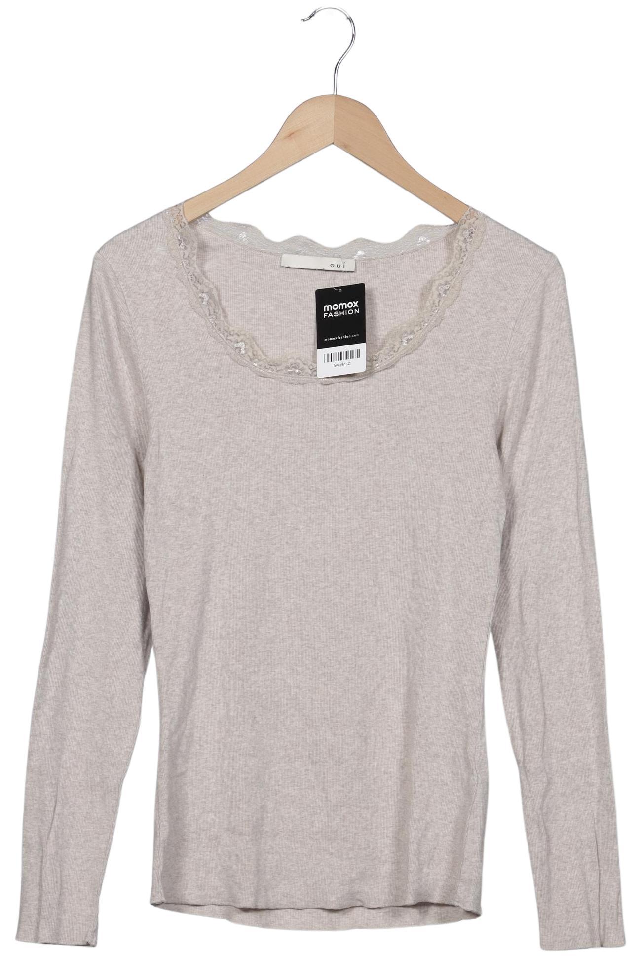 

Oui Damen Langarmshirt, beige, Gr. 36