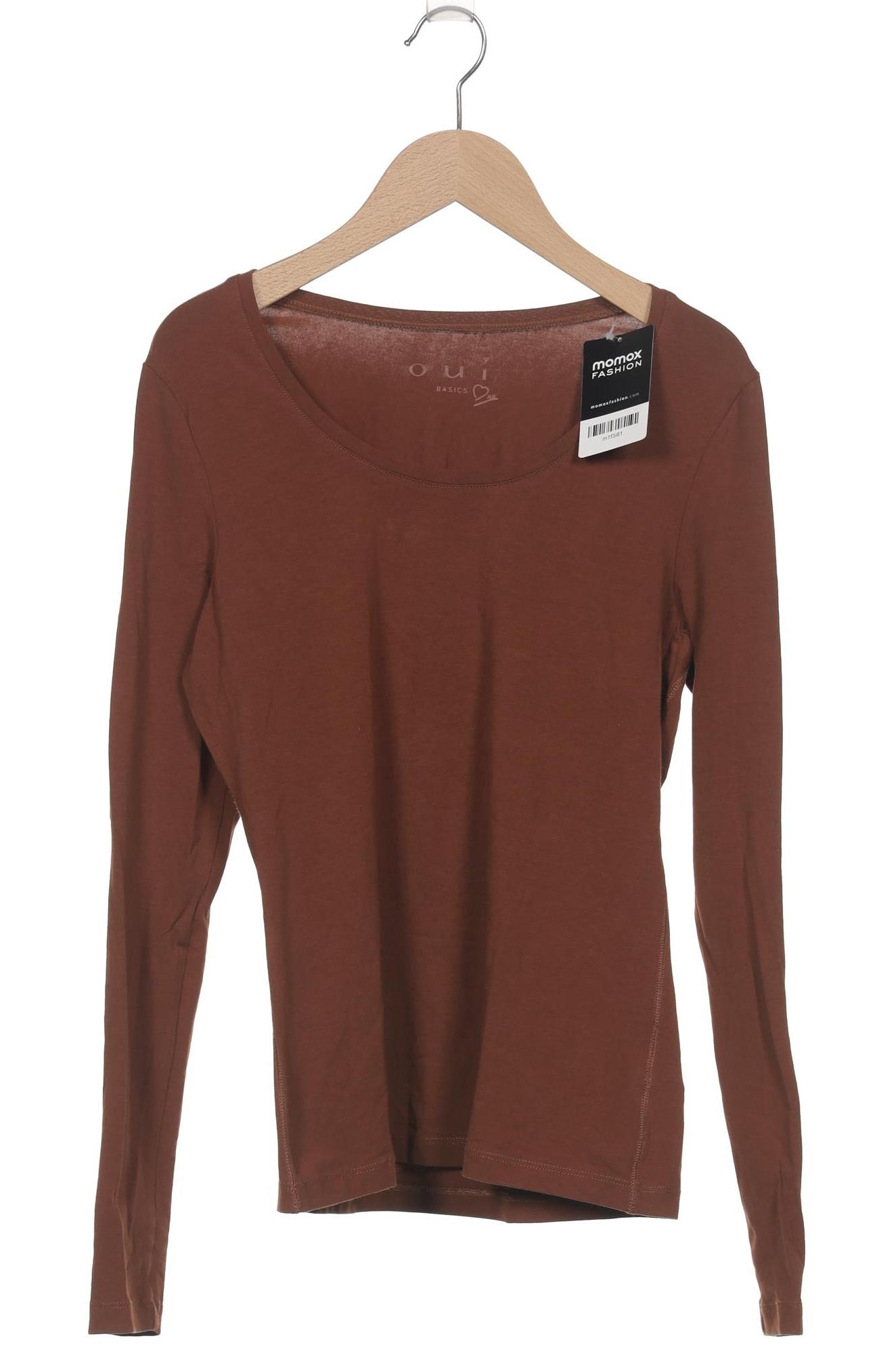 

Oui Damen Langarmshirt, braun, Gr. 36
