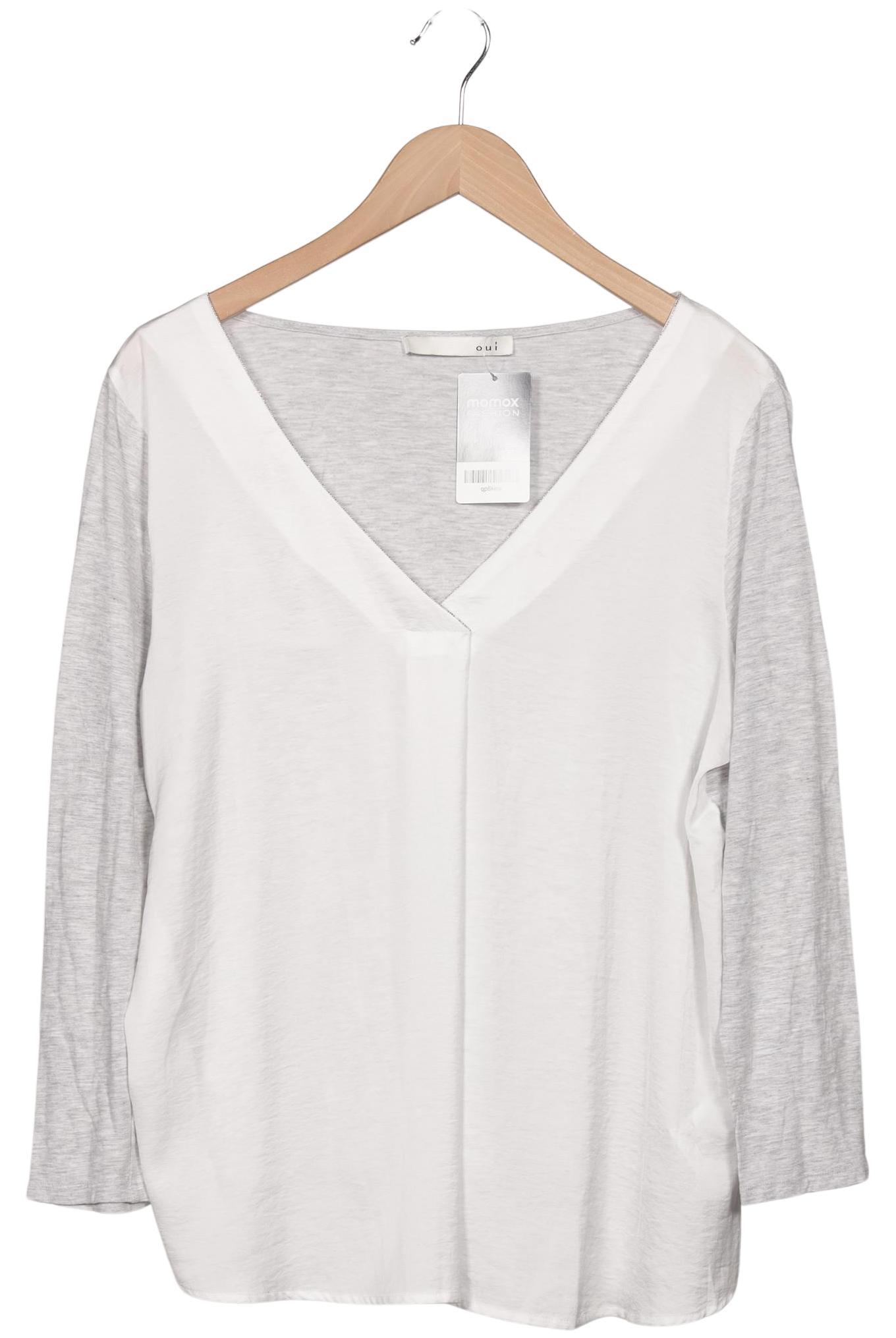

Oui Damen Langarmshirt, grau, Gr. 42