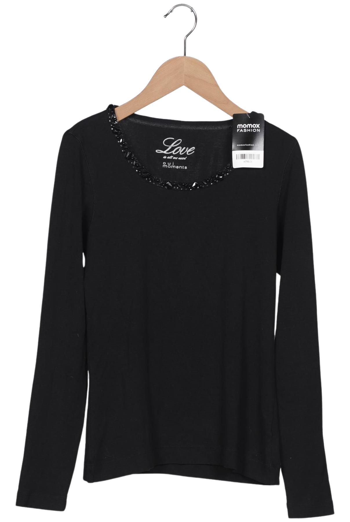 

Oui Damen Langarmshirt, schwarz, Gr. 38
