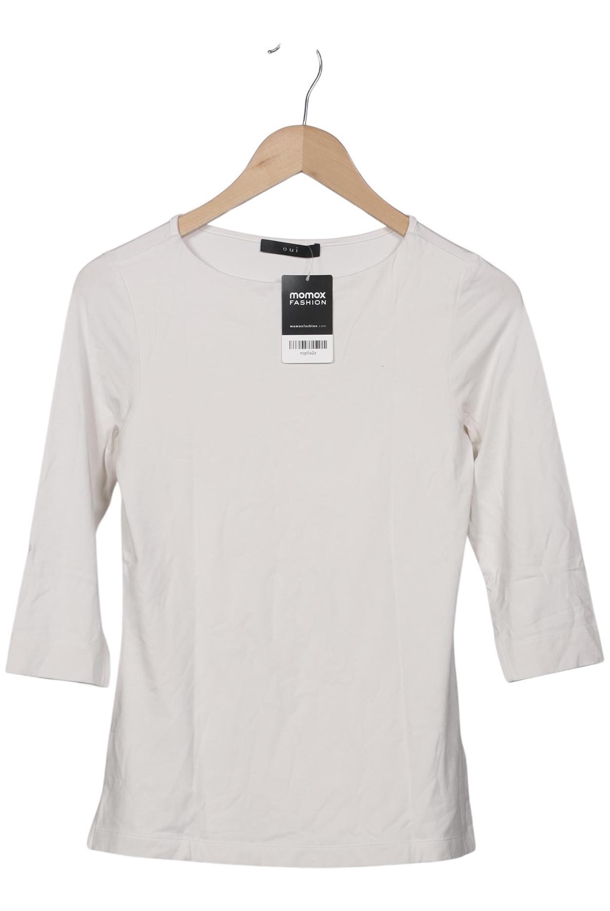 

Oui Damen Langarmshirt, cremeweiß, Gr. 36