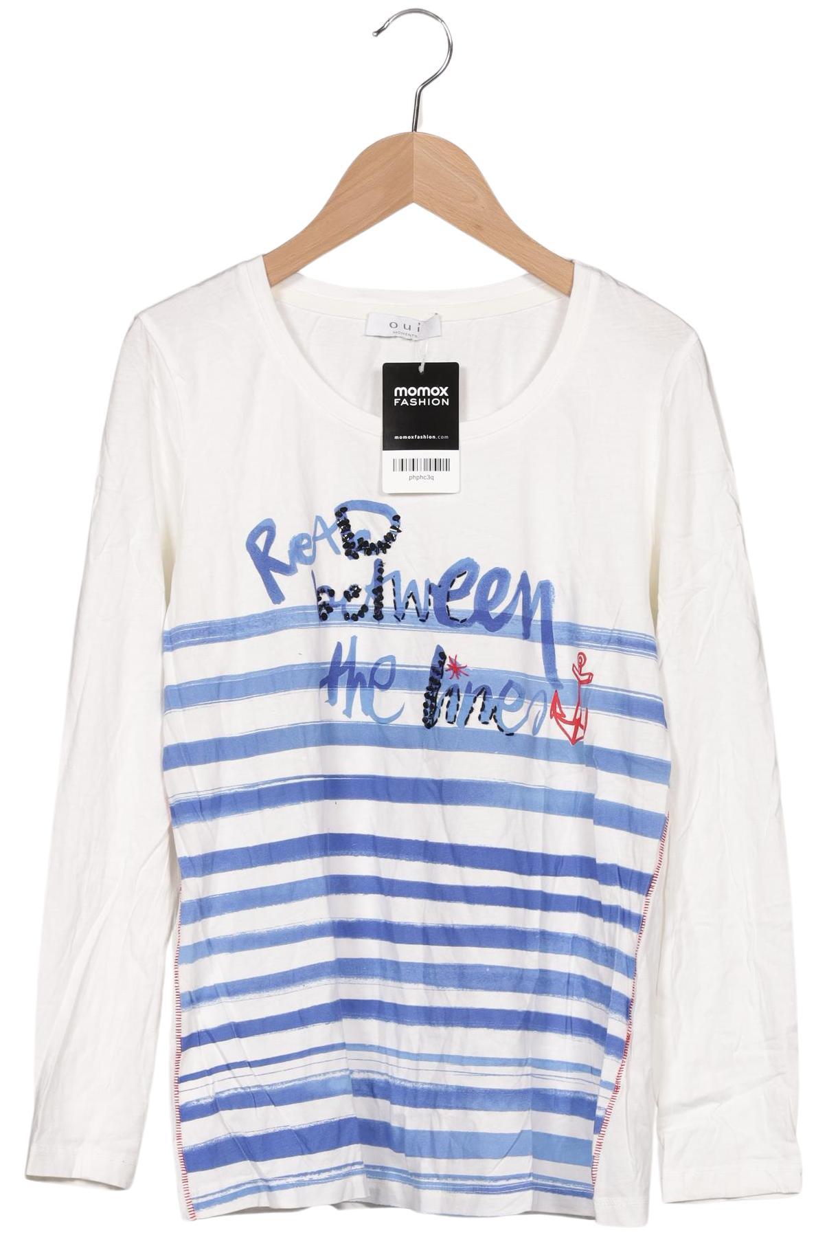 

Oui Damen Langarmshirt, weiß, Gr. 40