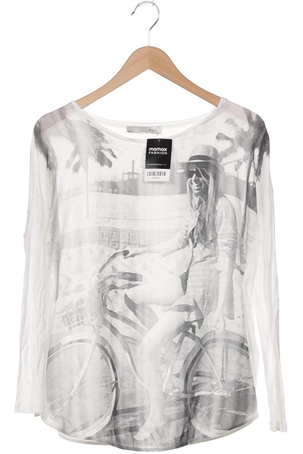 

Oui Damen Langarmshirt, weiß, Gr. 38