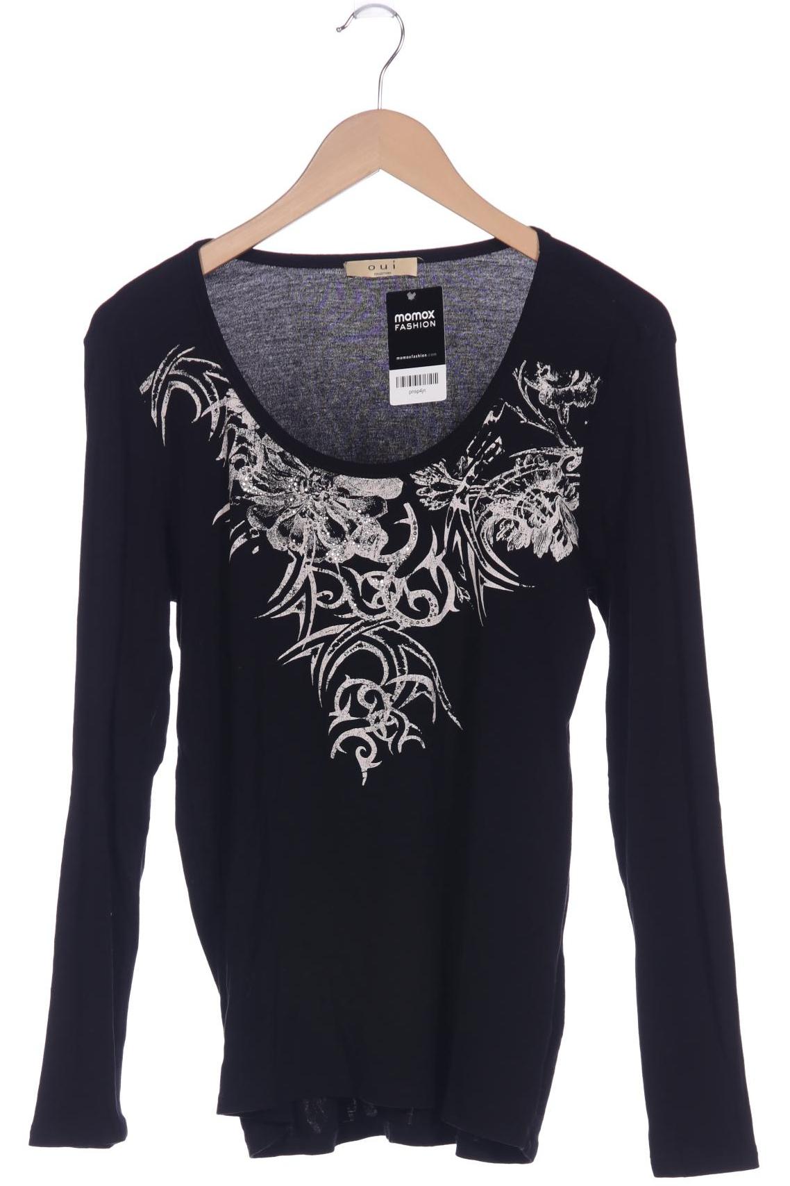 

Oui Damen Langarmshirt, schwarz, Gr. 44