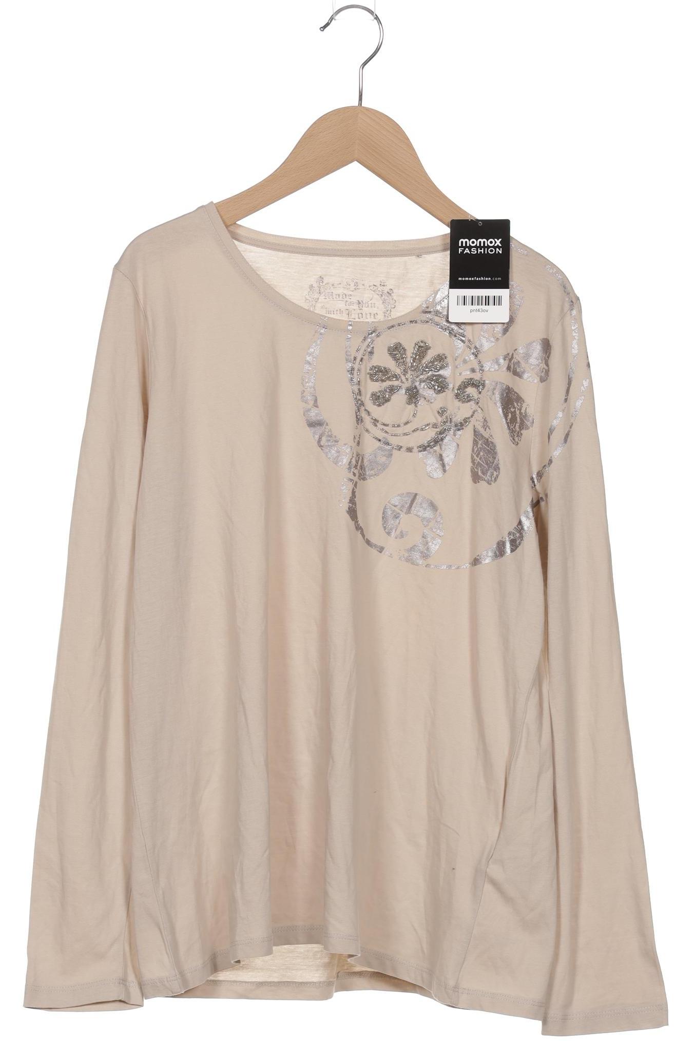

Oui Damen Langarmshirt, beige, Gr. 44