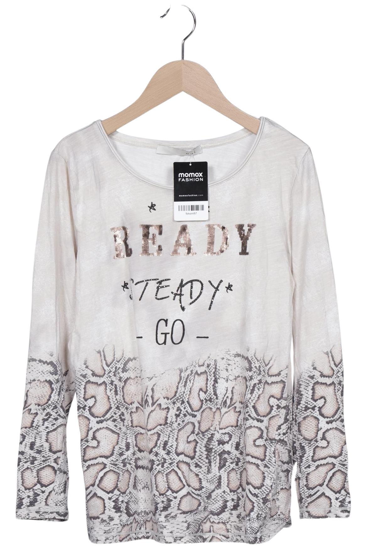 

Oui Damen Langarmshirt, beige, Gr. 38