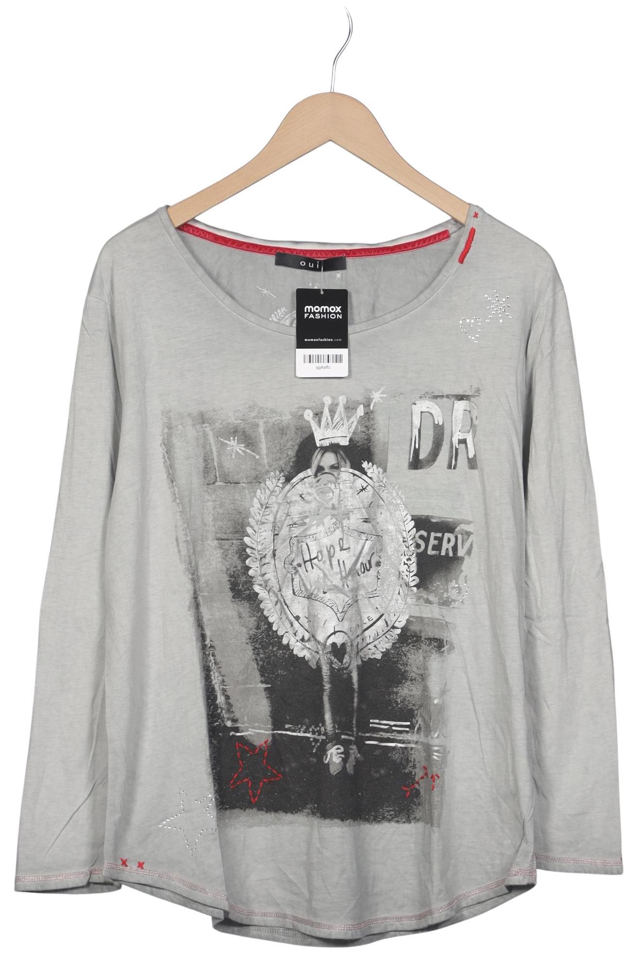 

Oui Damen Langarmshirt, grau, Gr. 44
