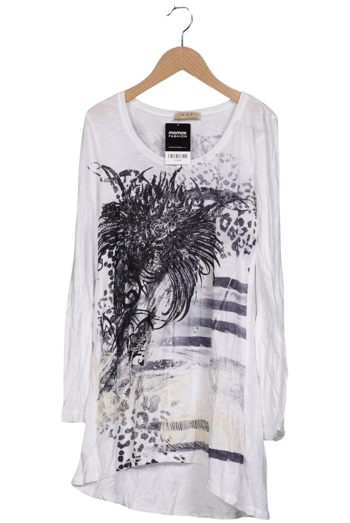 

Oui Damen Langarmshirt, weiß, Gr. 38