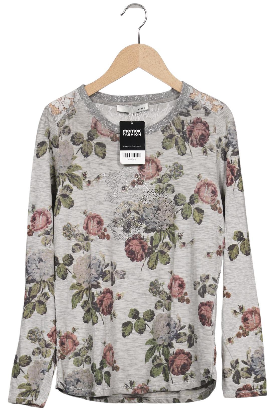 

Oui Damen Langarmshirt, grau, Gr. 38