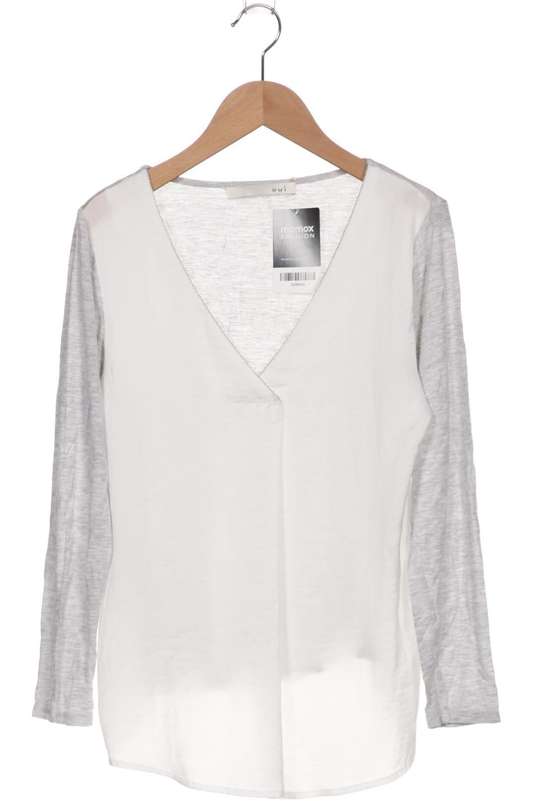

Oui Damen Langarmshirt, grau, Gr. 38