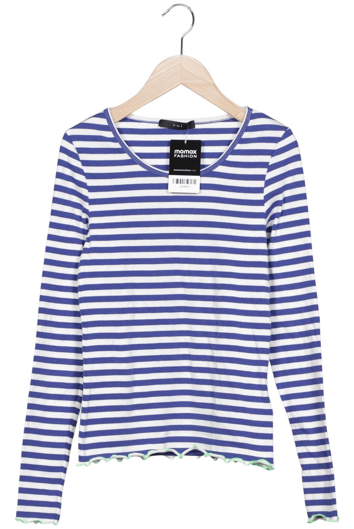 

Oui Damen Langarmshirt, blau, Gr. 34
