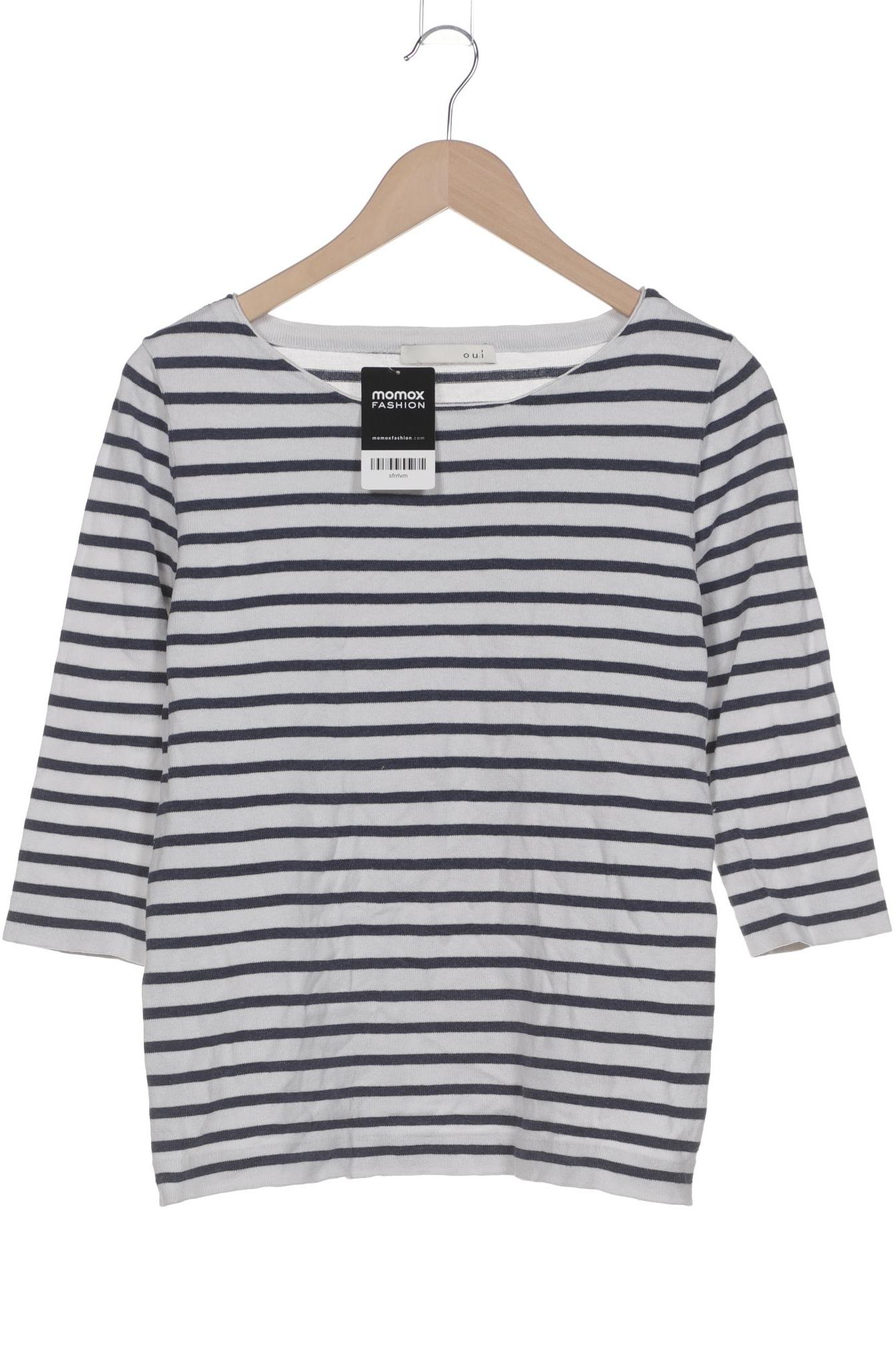 

Oui Damen Langarmshirt, weiß, Gr. 40