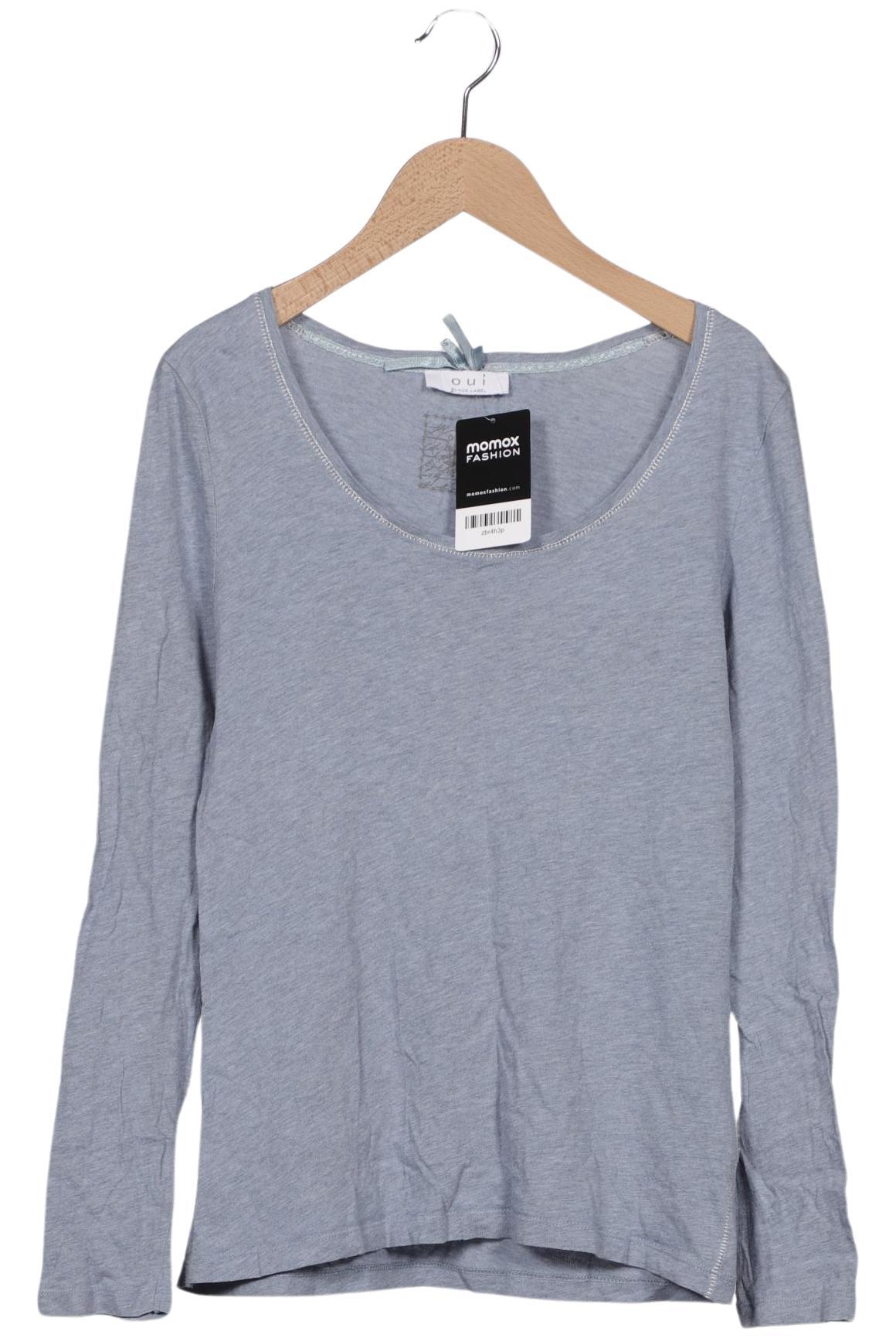 

Oui Damen Langarmshirt, hellblau, Gr. 40