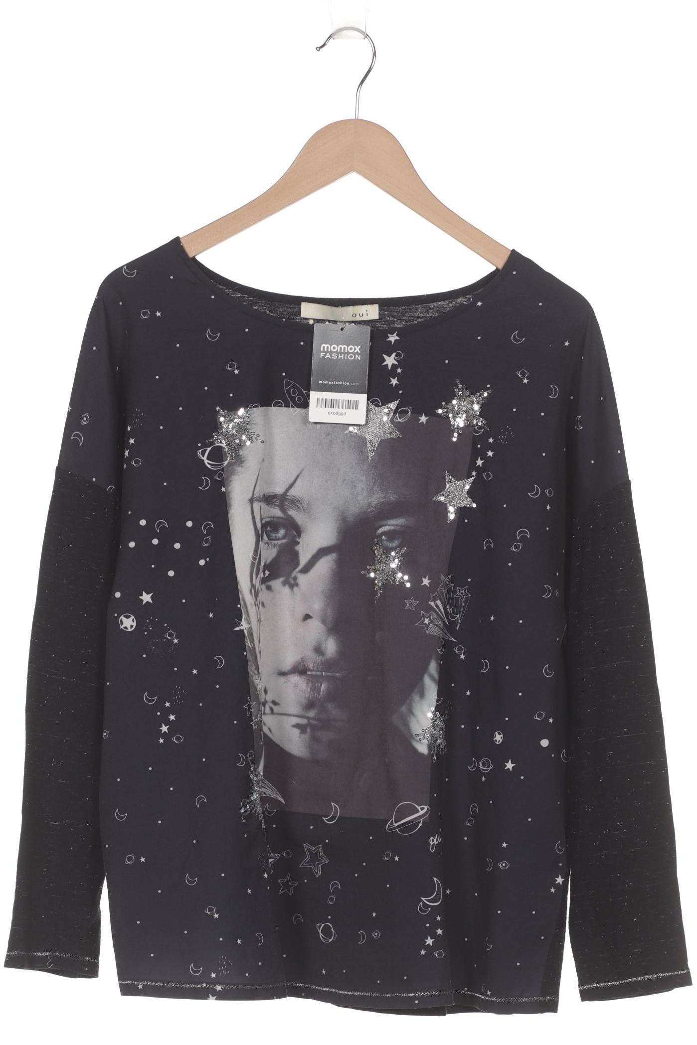 

Oui Damen Langarmshirt, schwarz, Gr. 48