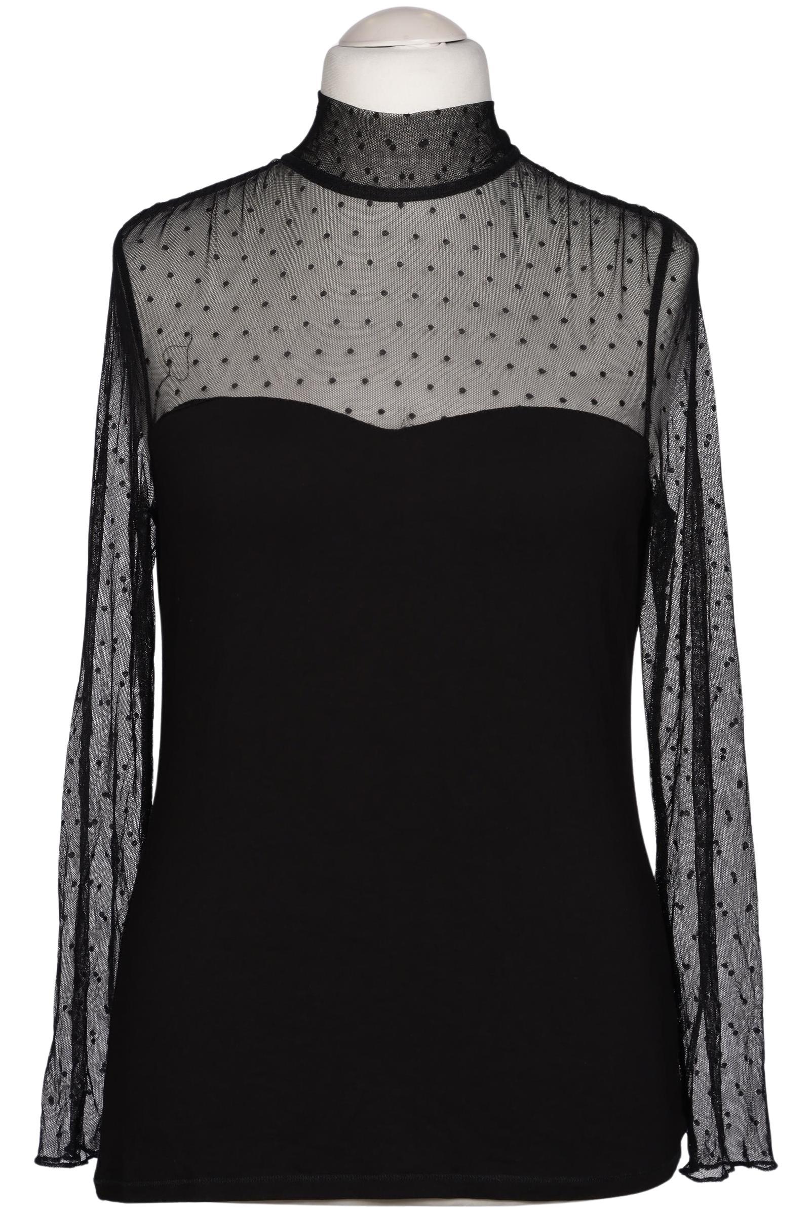 

Oui Damen Langarmshirt, schwarz, Gr. 38