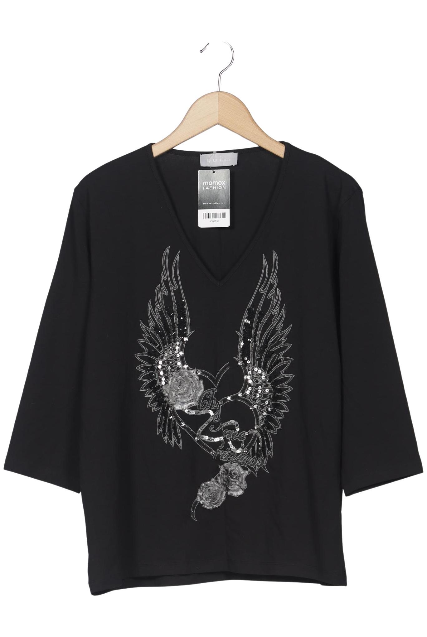 

Oui Damen Langarmshirt, schwarz, Gr. 44