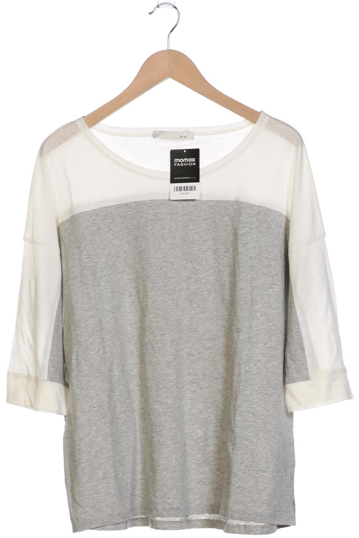 

Oui Damen Langarmshirt, grau, Gr. 46