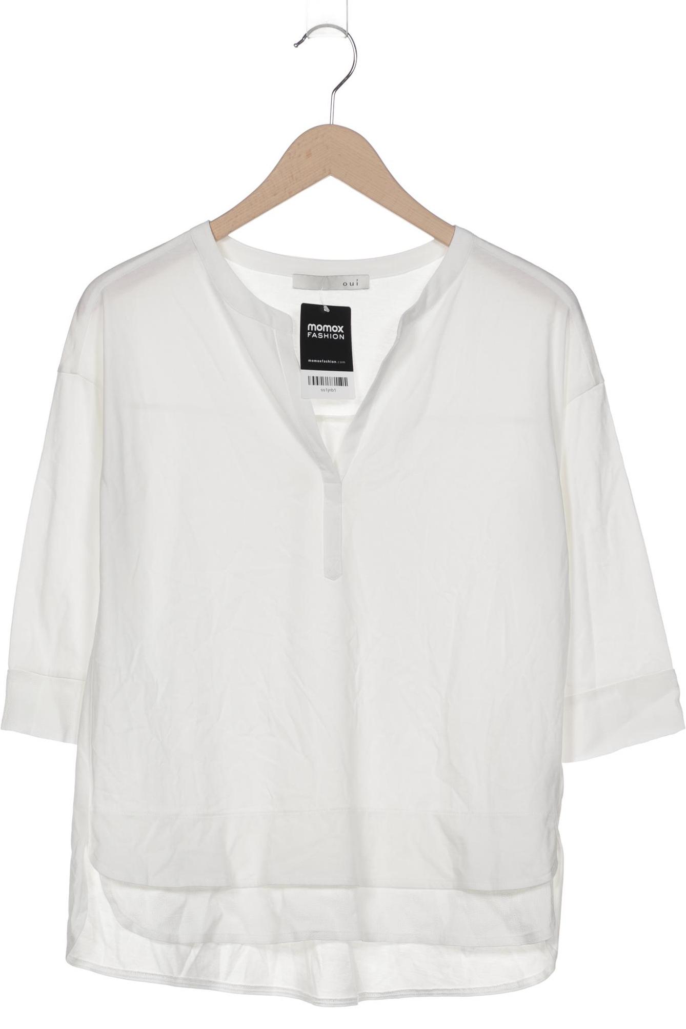 

Oui Damen Langarmshirt, weiß, Gr. 36