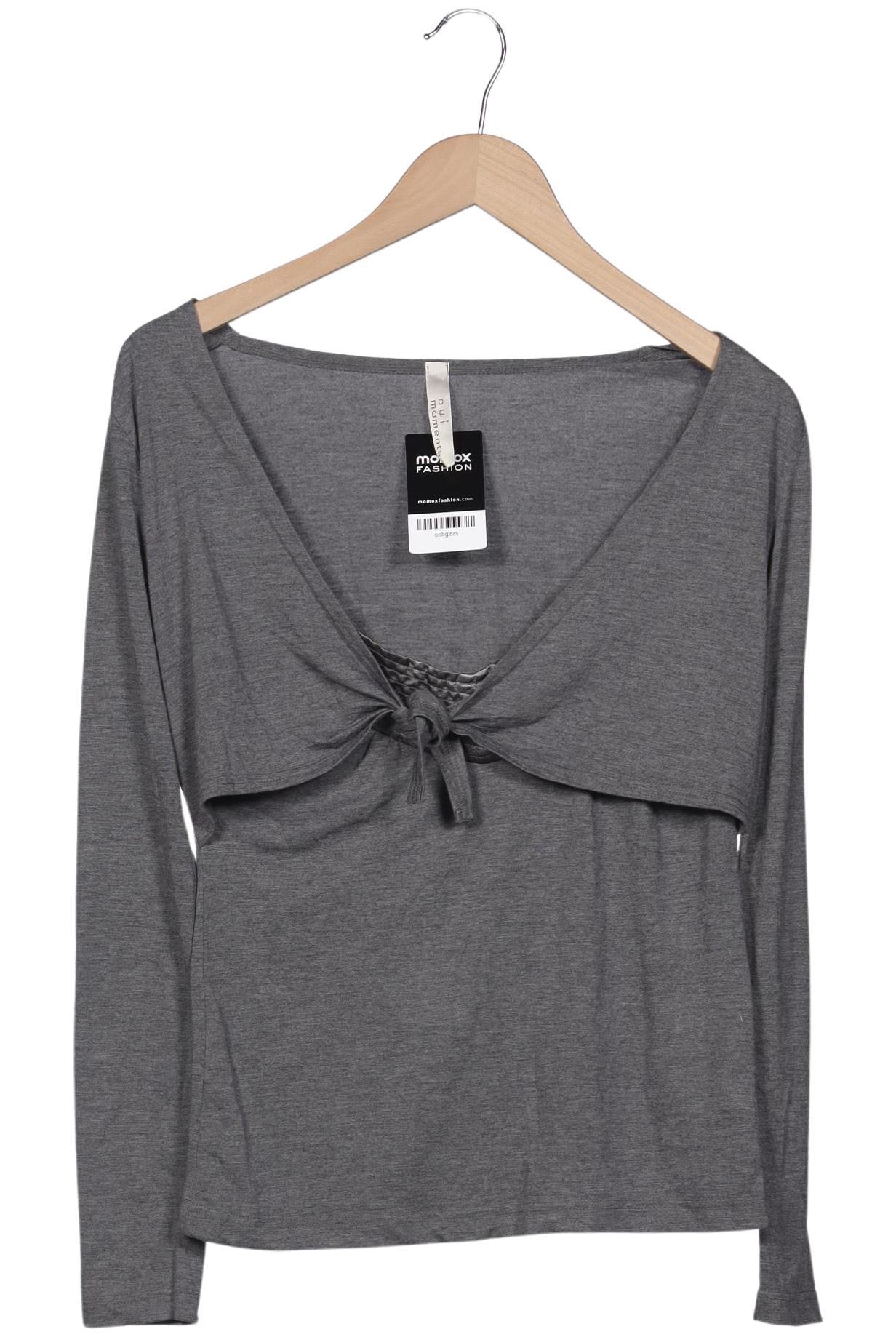 

Oui Damen Langarmshirt, grau, Gr. 36