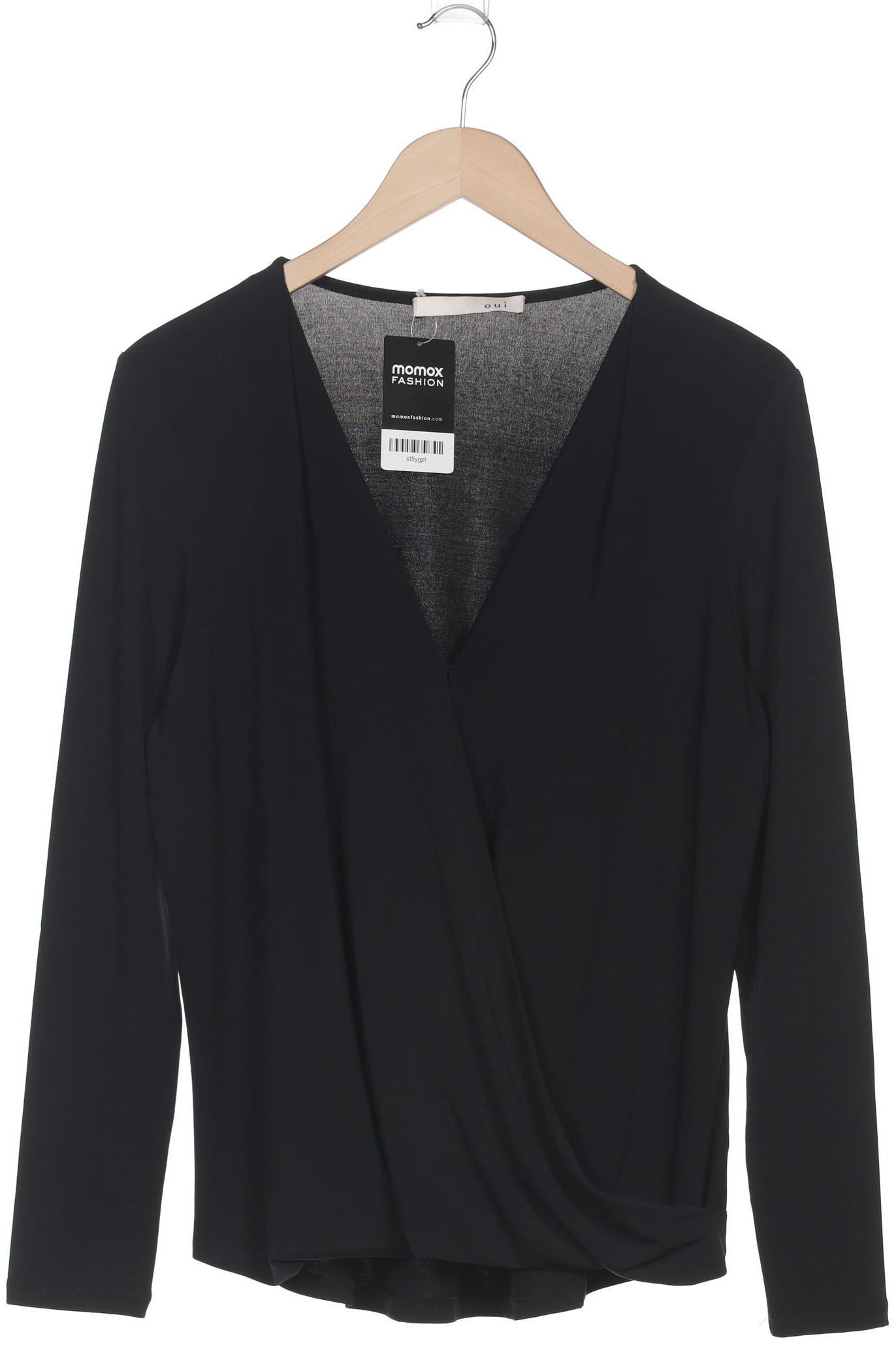 

Oui Damen Langarmshirt, schwarz, Gr. 38
