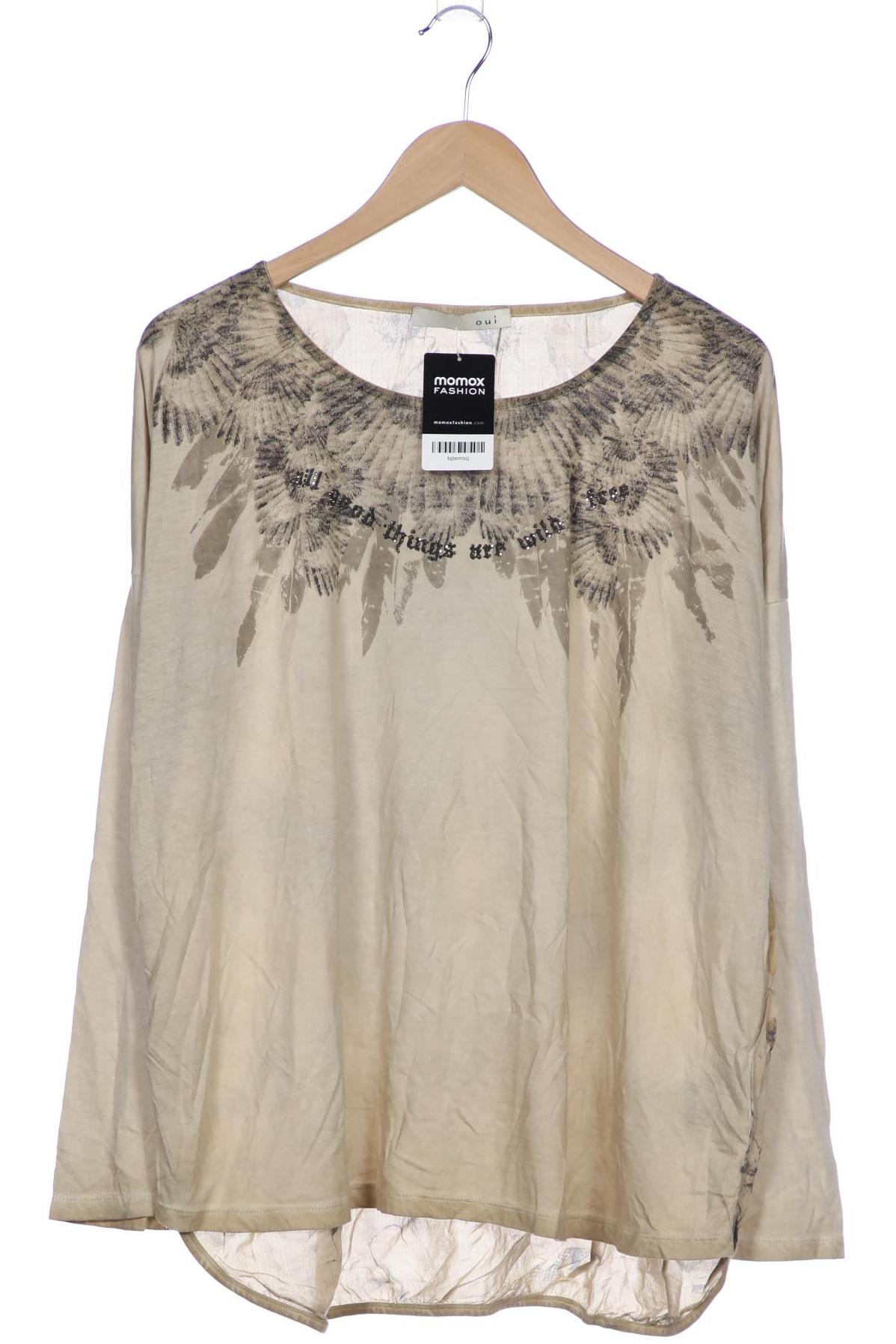 

Oui Damen Langarmshirt, beige, Gr. 46