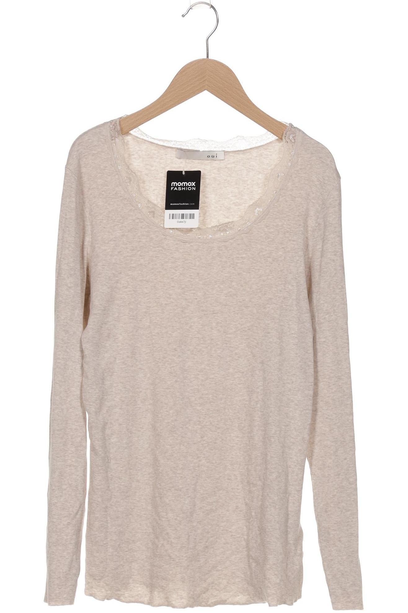

Oui Damen Langarmshirt, beige, Gr. 42