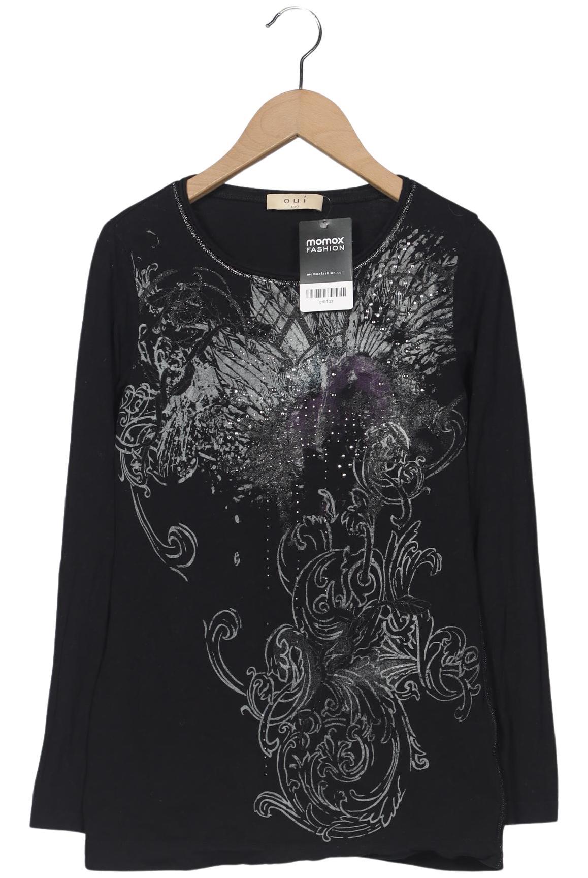 

Oui Damen Langarmshirt, schwarz, Gr. 34