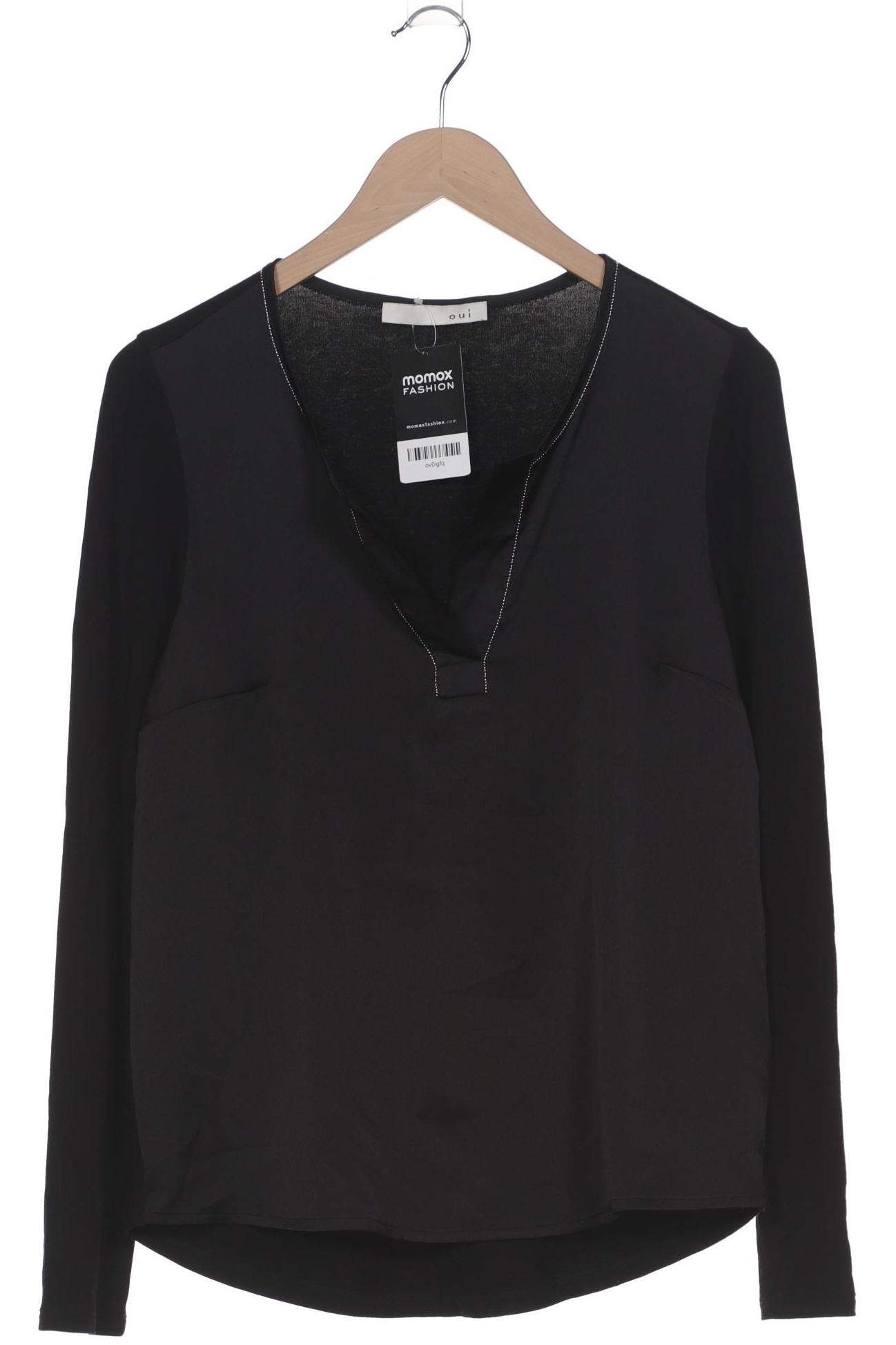

Oui Damen Langarmshirt, schwarz, Gr. 34