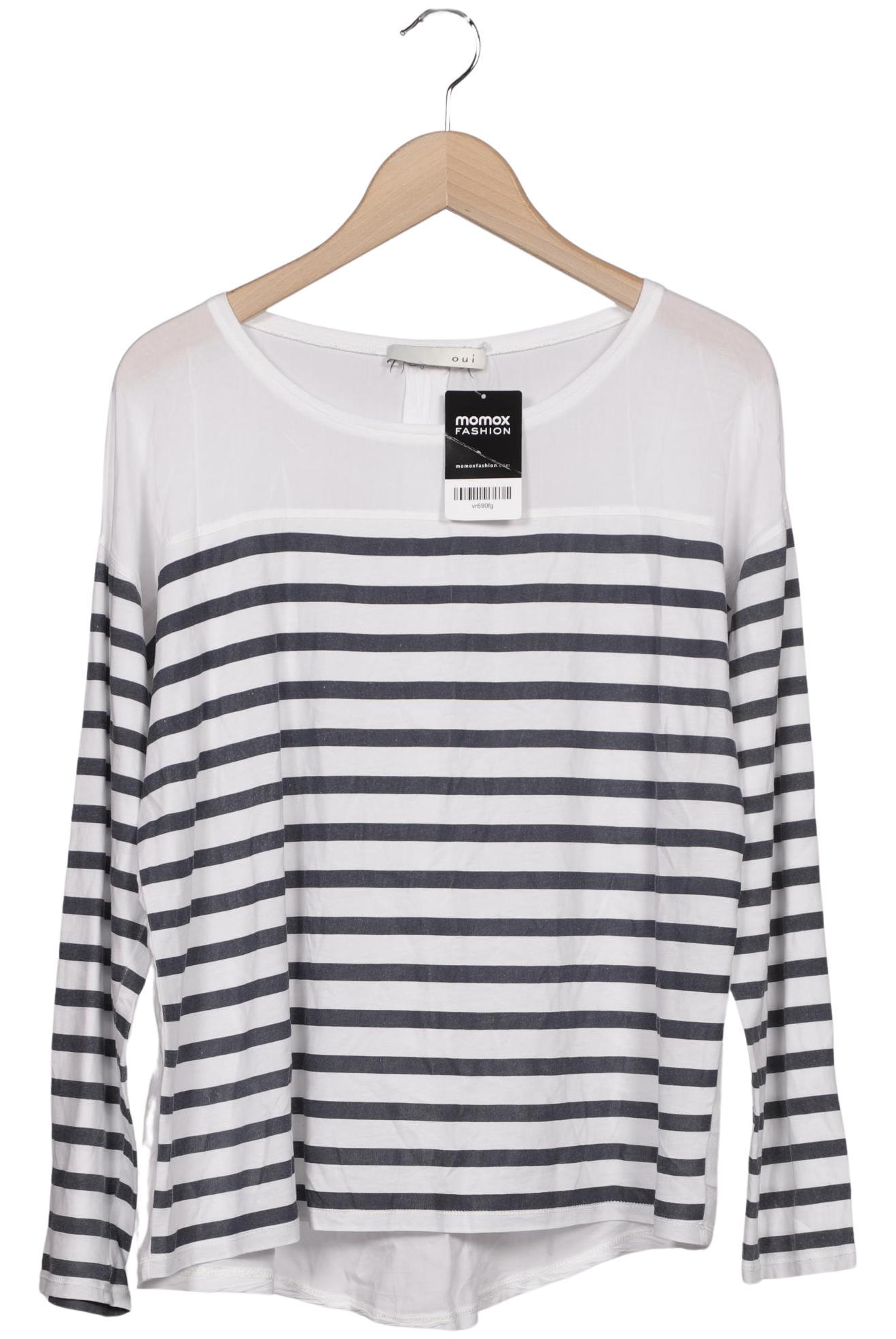 

Oui Damen Langarmshirt, weiß, Gr. 44