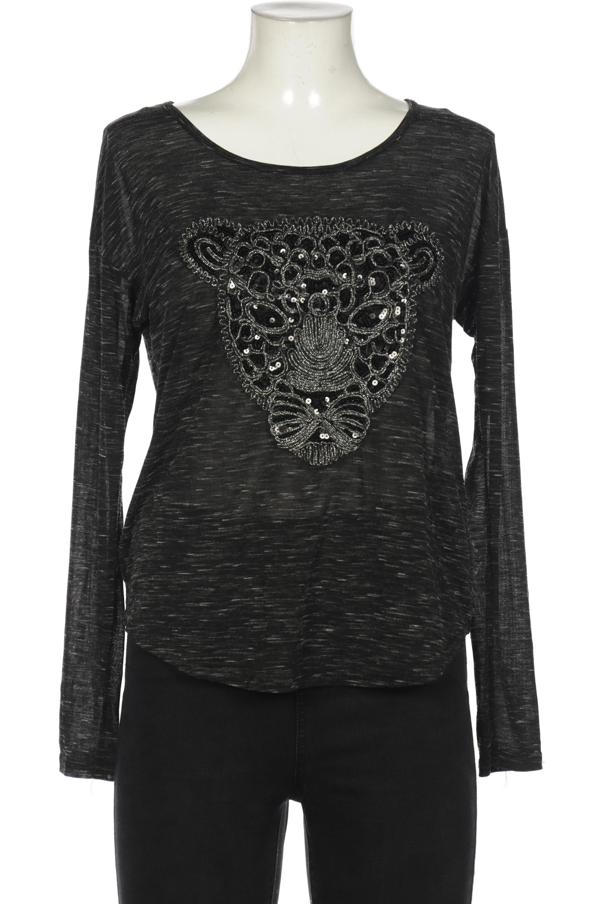 

Oui Damen Langarmshirt, grau, Gr. 38