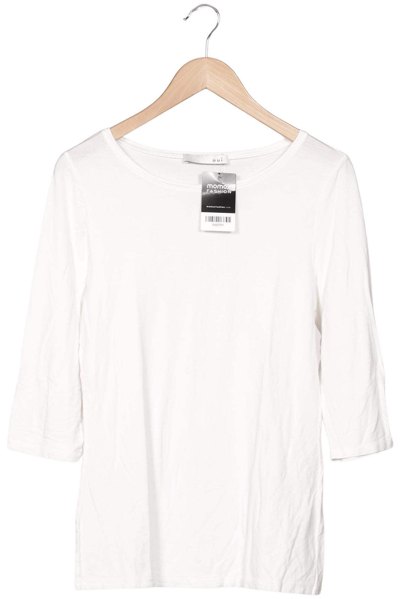 

Oui Damen Langarmshirt, weiß, Gr. 40