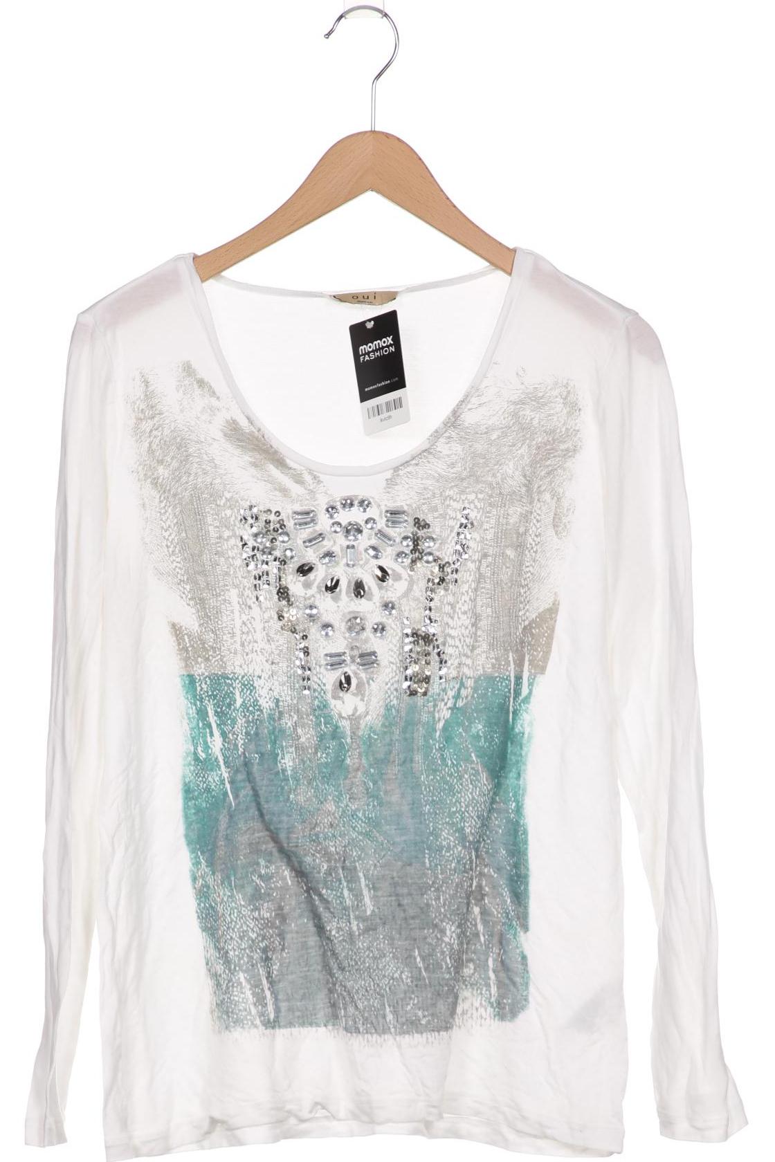 

Oui Damen Langarmshirt, weiß, Gr. 44