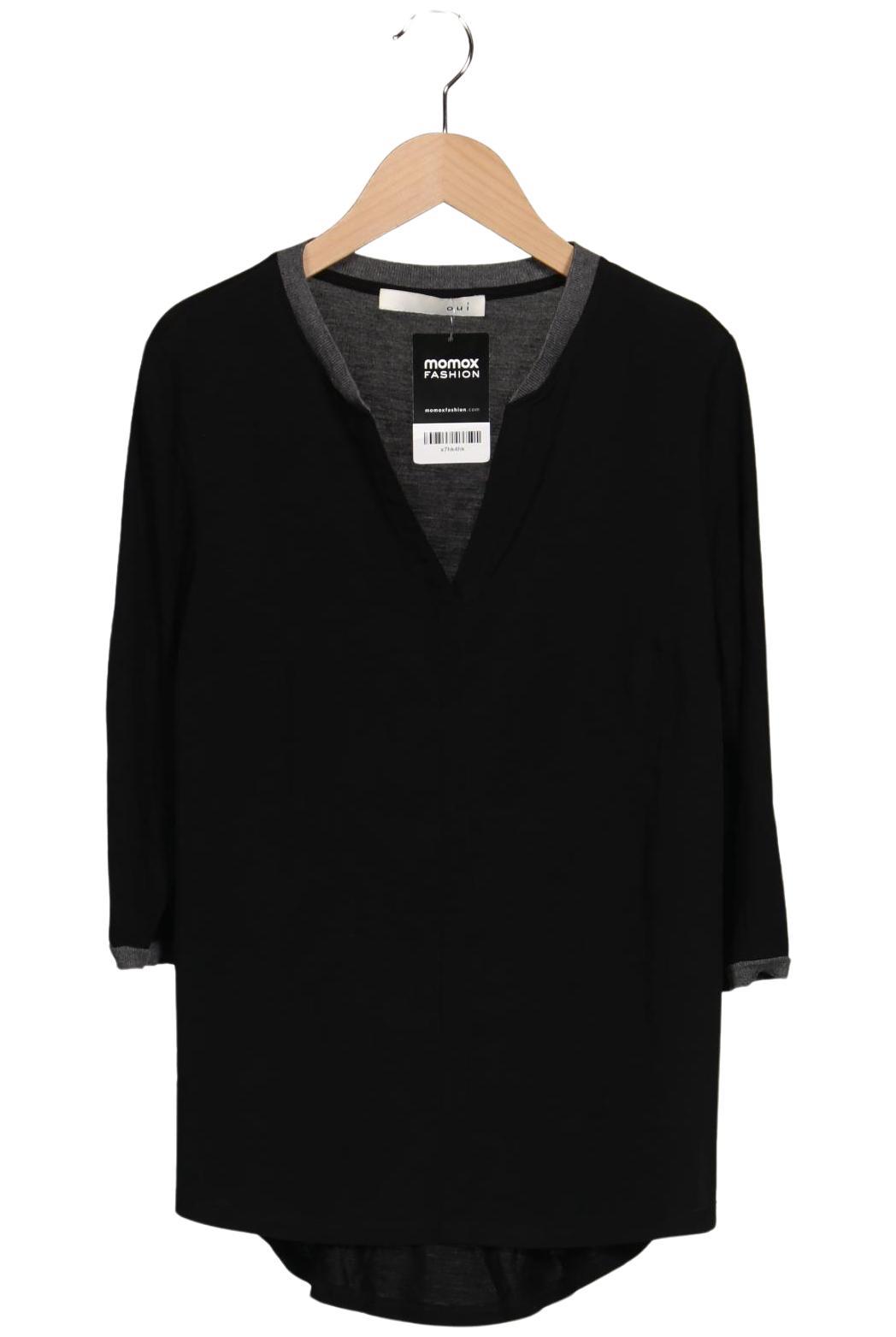

Oui Damen Langarmshirt, schwarz, Gr. 34