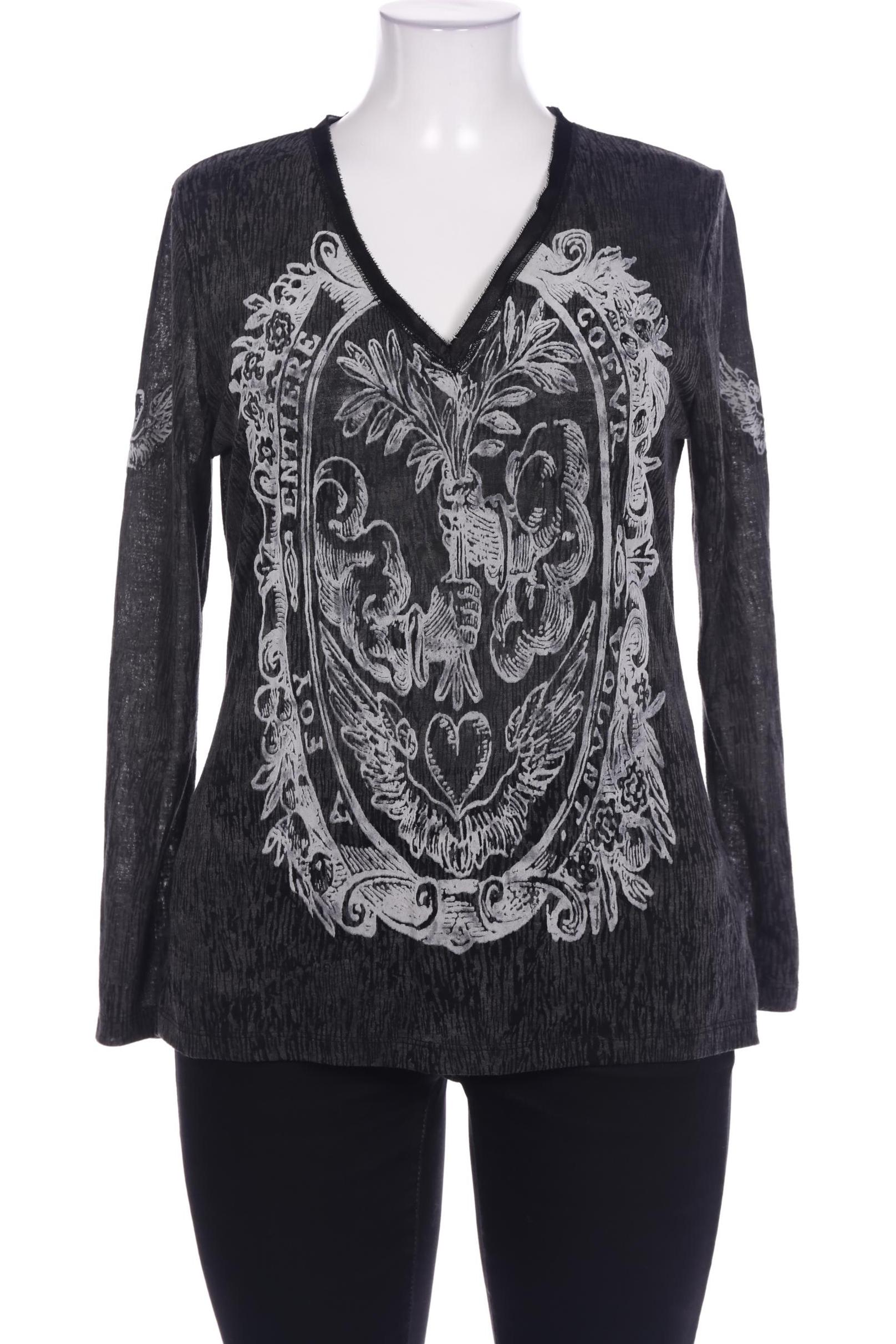

Oui Damen Langarmshirt, grau, Gr. 44