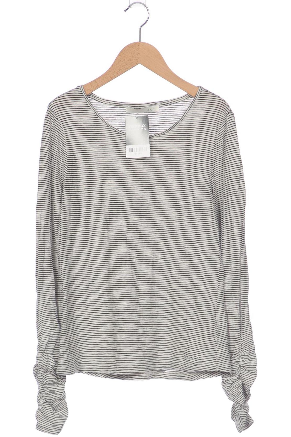 

Oui Damen Langarmshirt, weiß, Gr. 36